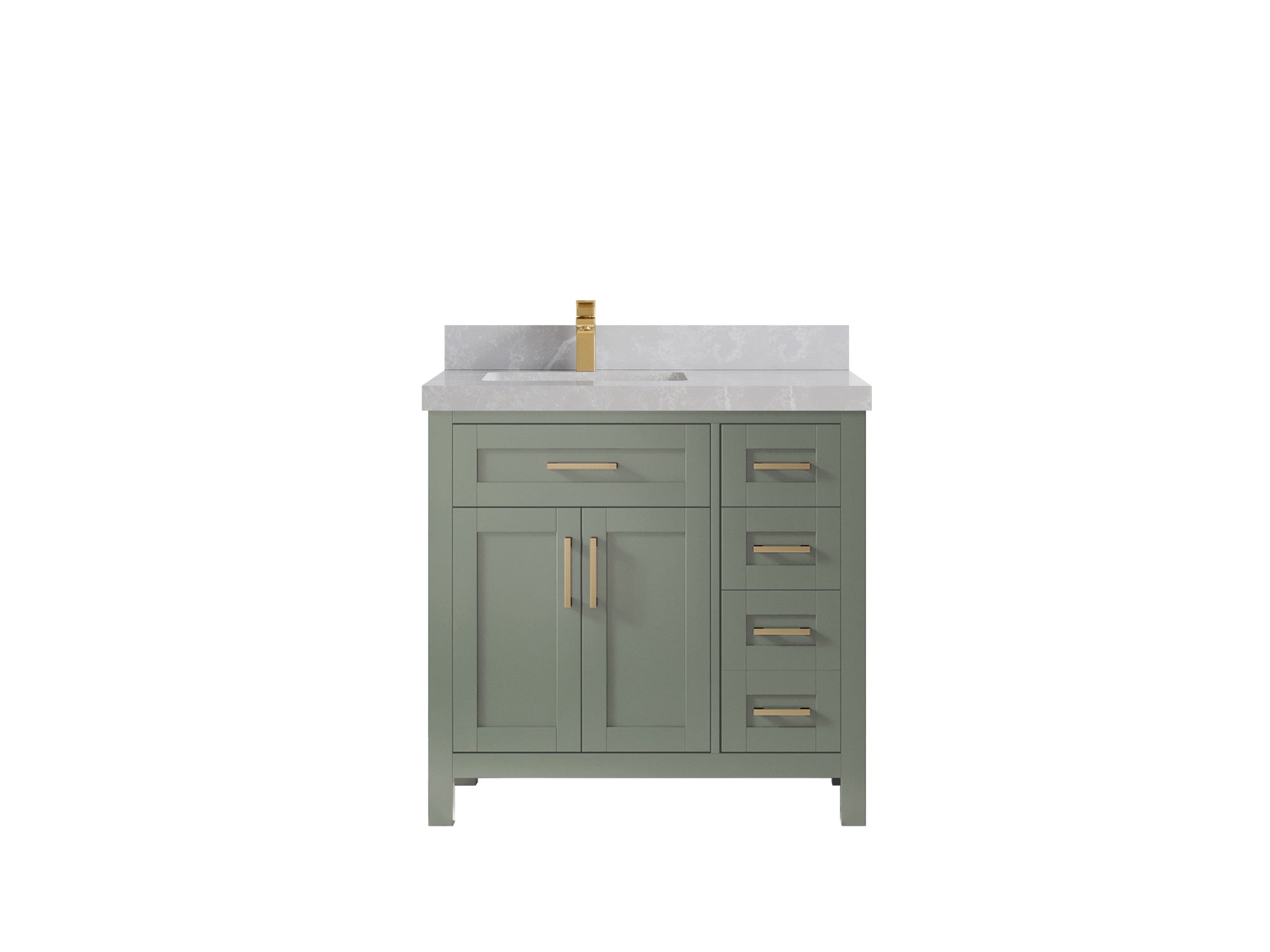 Cambridge 36 in. W x 22 in. D Left Offset Sink Bathroom Vanity - Willow Bath and Vanity