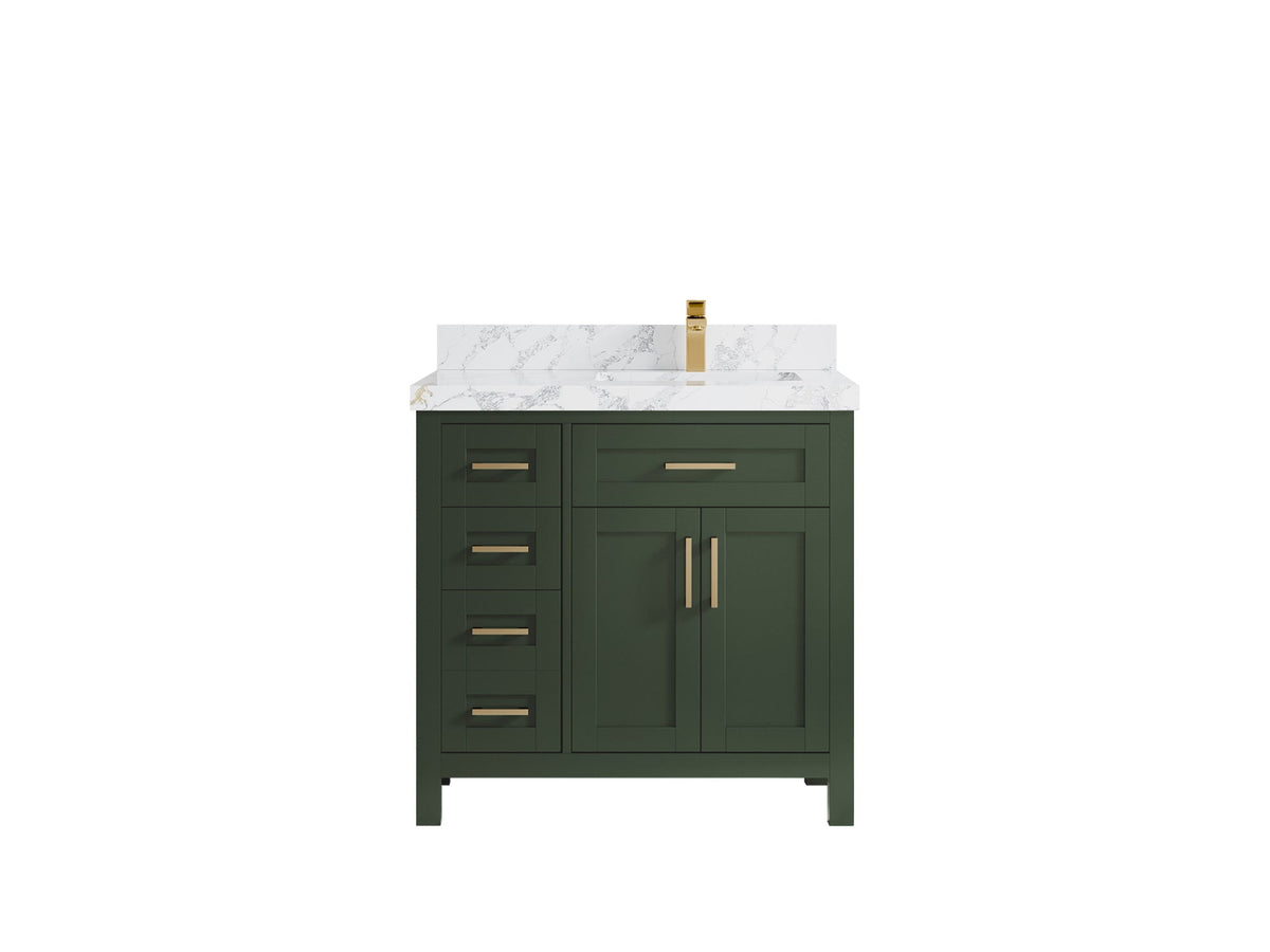 Cambridge 36 in. W x 22 in. D Right Offset Sink Bathroom Vanity - Willow Bath and Vanity