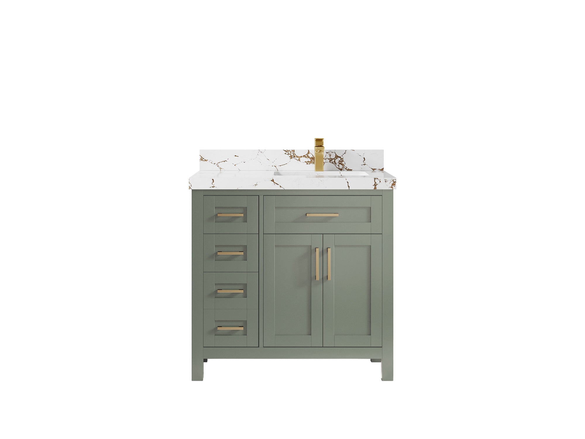 Cambridge 36 in. W x 22 in. D Right Offset Sink Bathroom Vanity - Willow Bath and Vanity