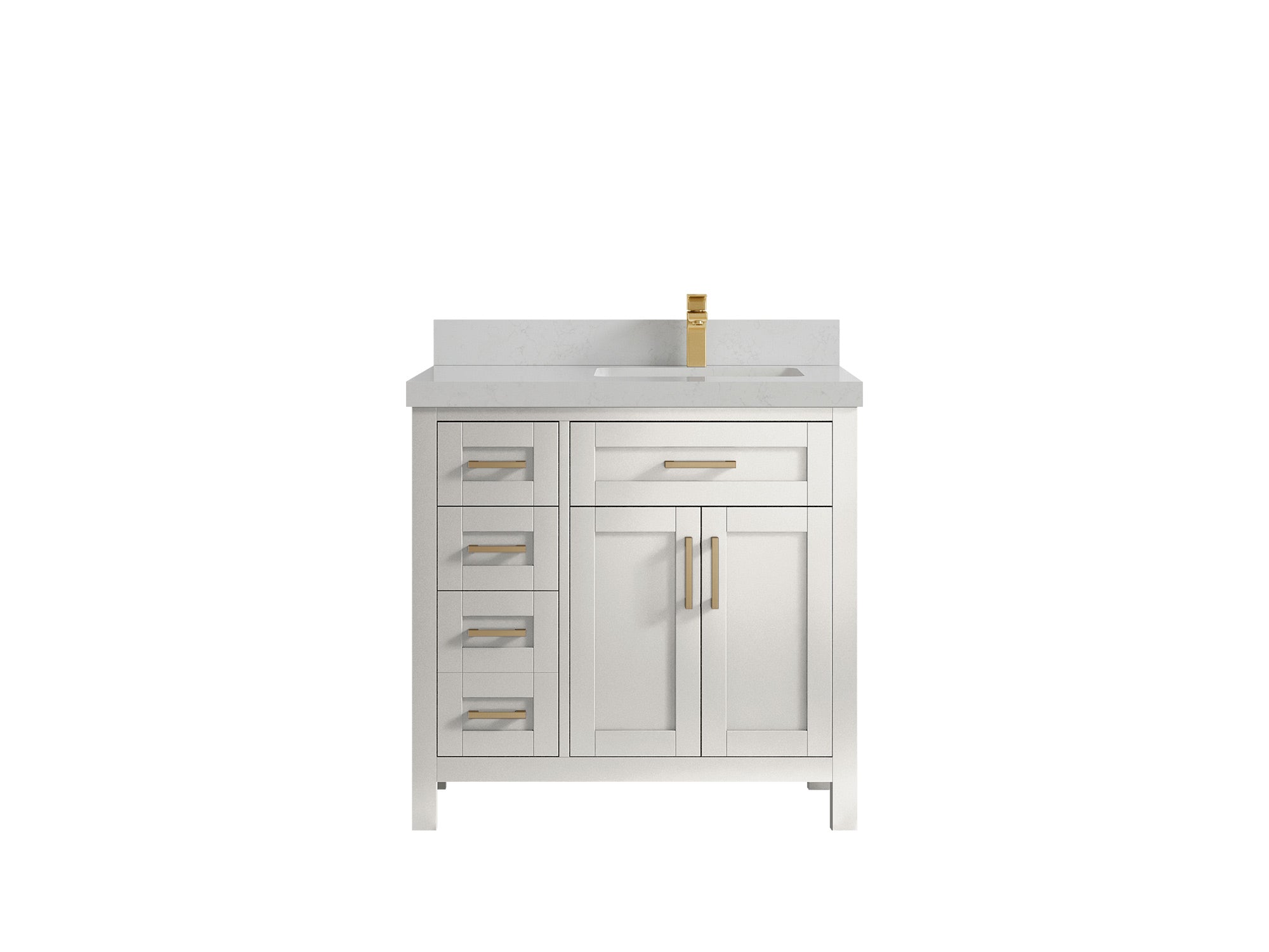 Cambridge 36 in. W x 22 in. D Right Offset Sink Bathroom Vanity - Willow Bath and Vanity