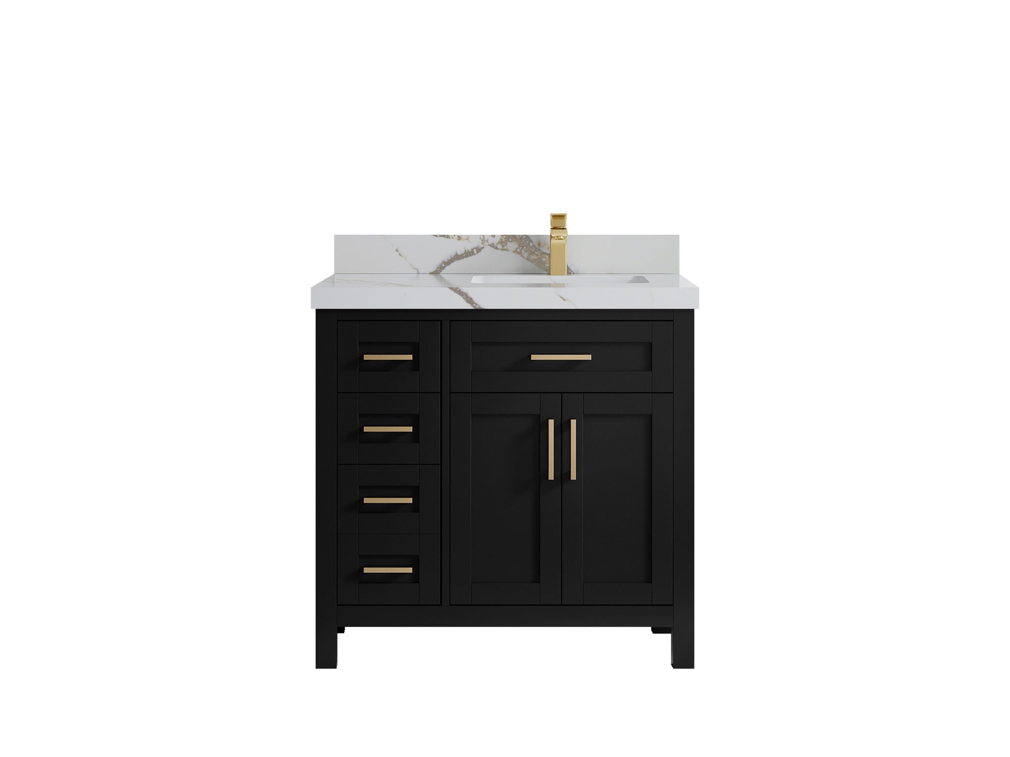 Cambridge 36 in. W x 22 in. D Right Offset Sink Bathroom Vanity - Willow Bath and Vanity