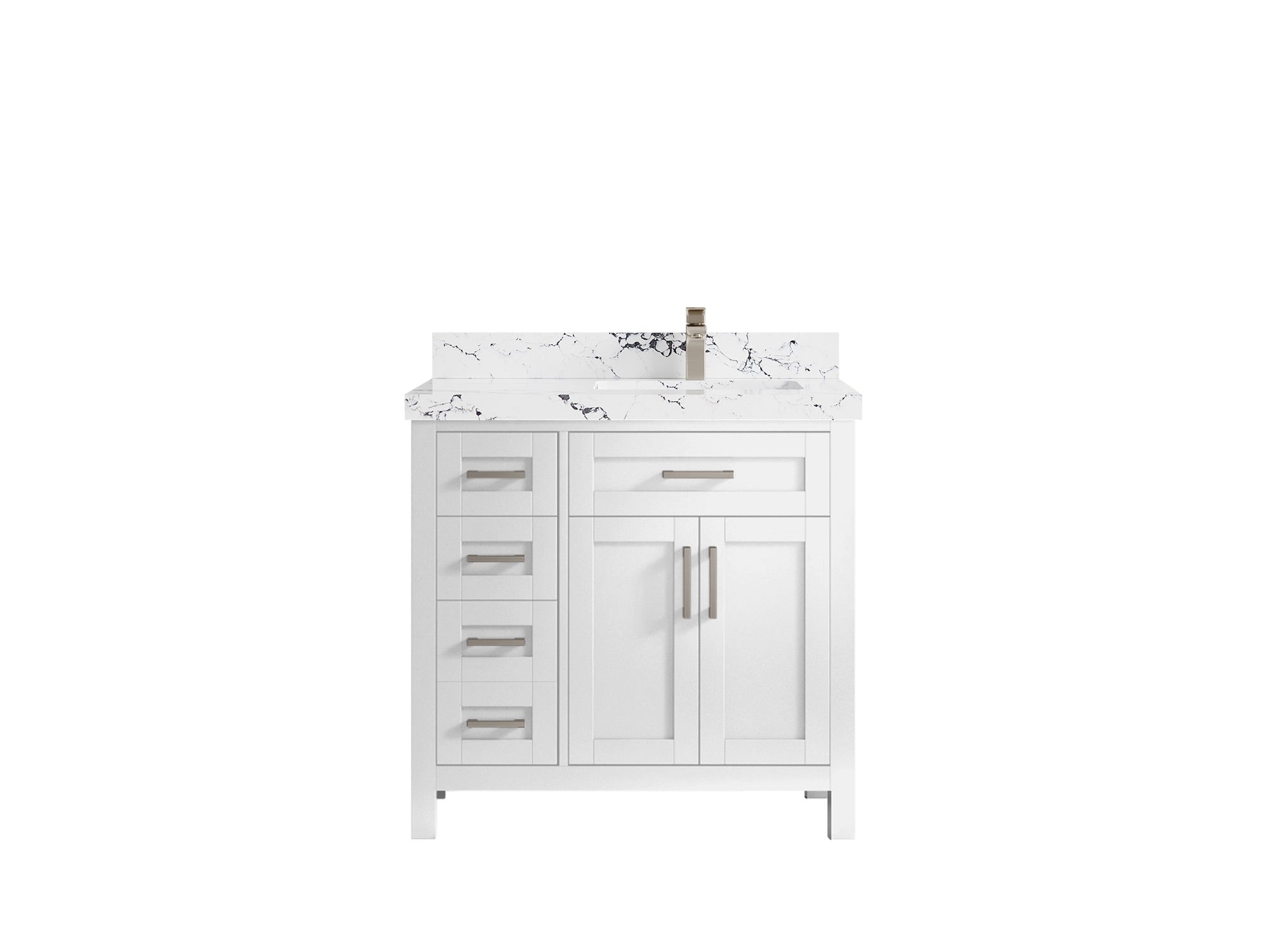 Cambridge 36 in. W x 22 in. D Right Offset Sink Bathroom Vanity - Willow Bath and Vanity
