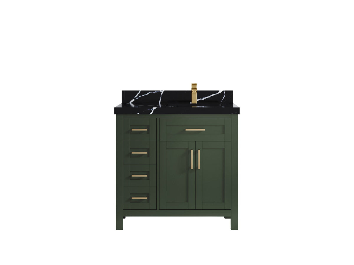Cambridge 36 in. W x 22 in. D Right Offset Sink Bathroom Vanity - Willow Bath and Vanity