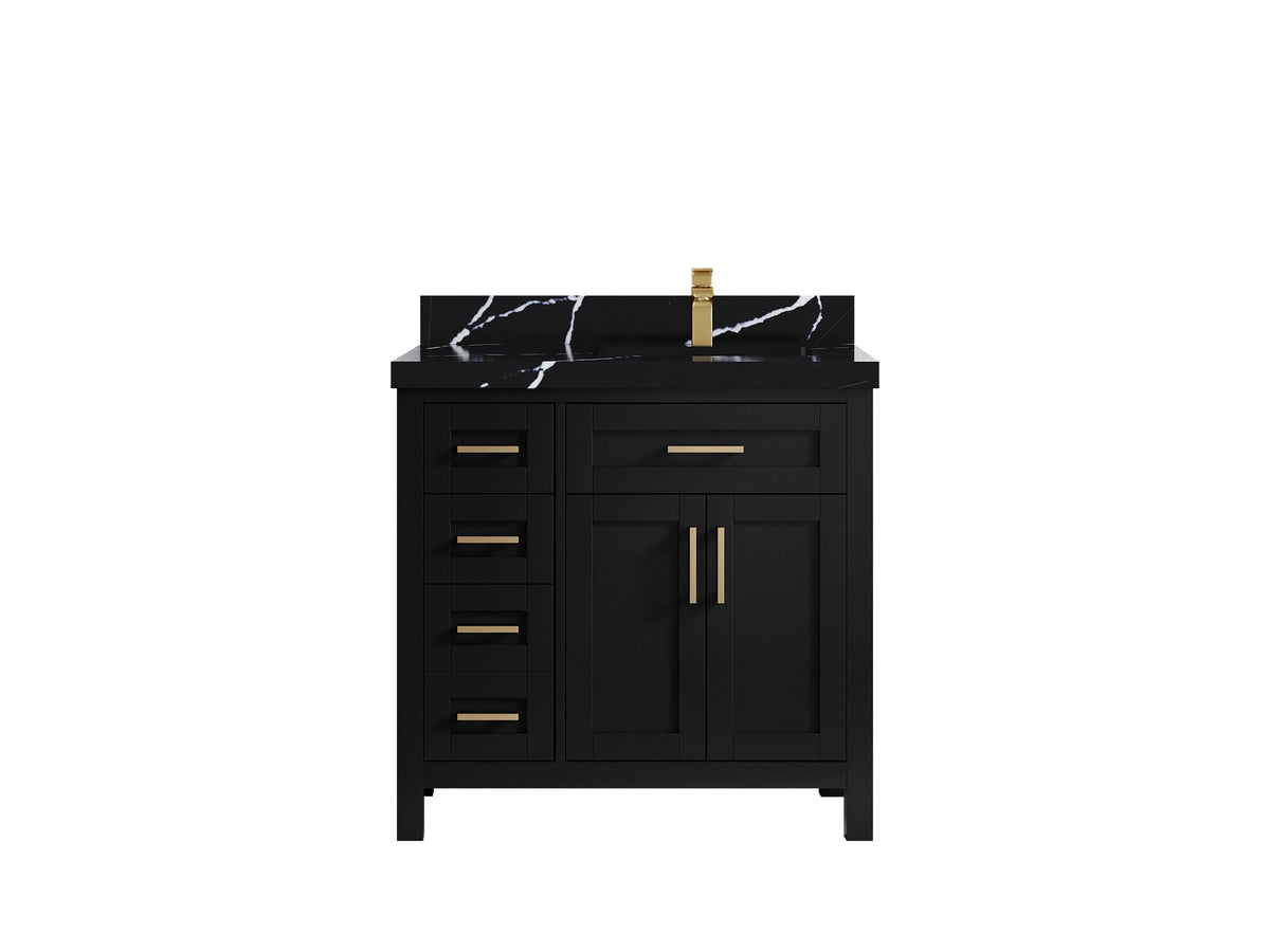 Cambridge 36 in. W x 22 in. D Right Offset Sink Bathroom Vanity - Willow Bath and Vanity