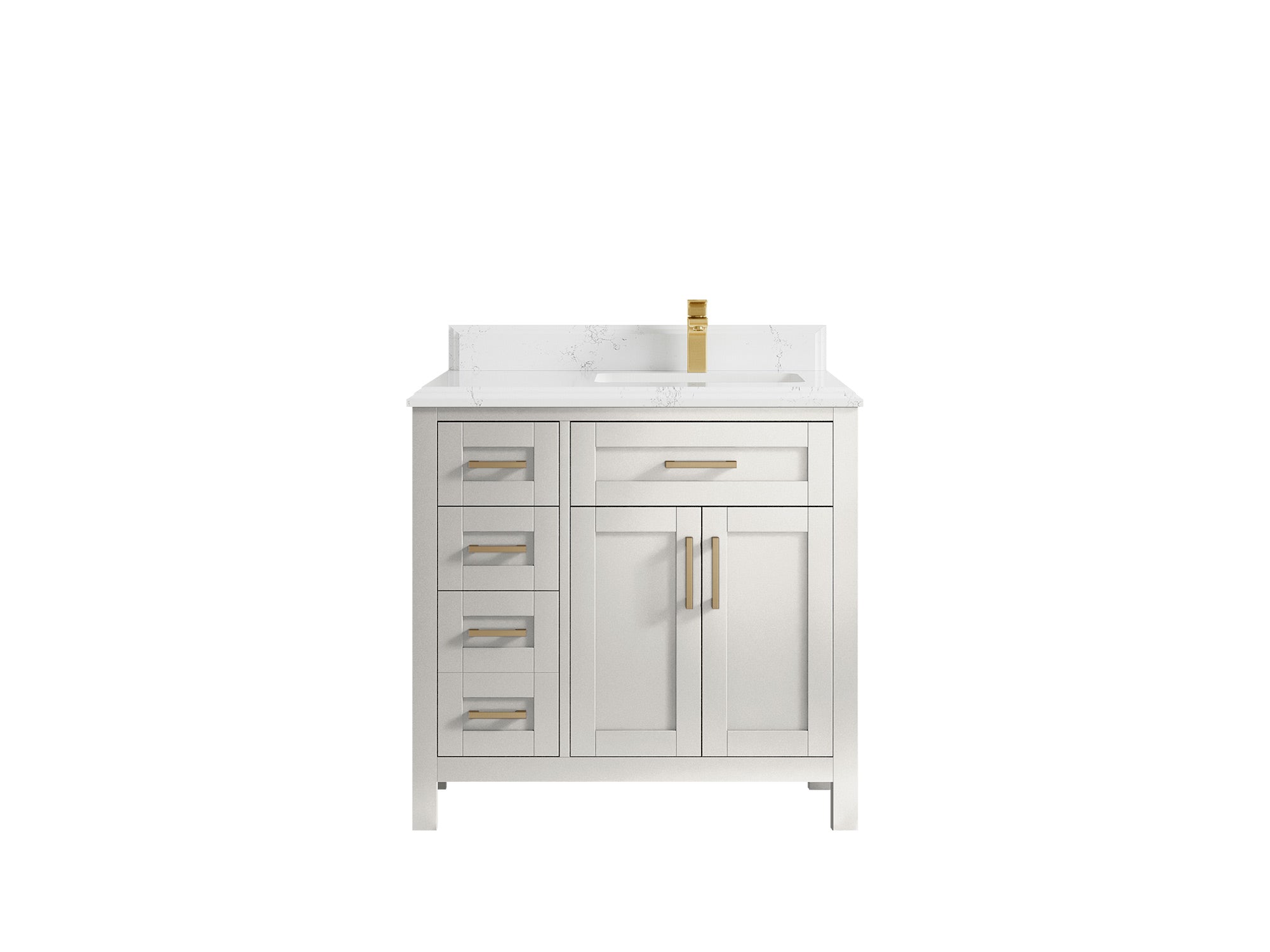 Cambridge 36 in. W x 22 in. D Right Offset Sink Bathroom Vanity - Willow Bath and Vanity
