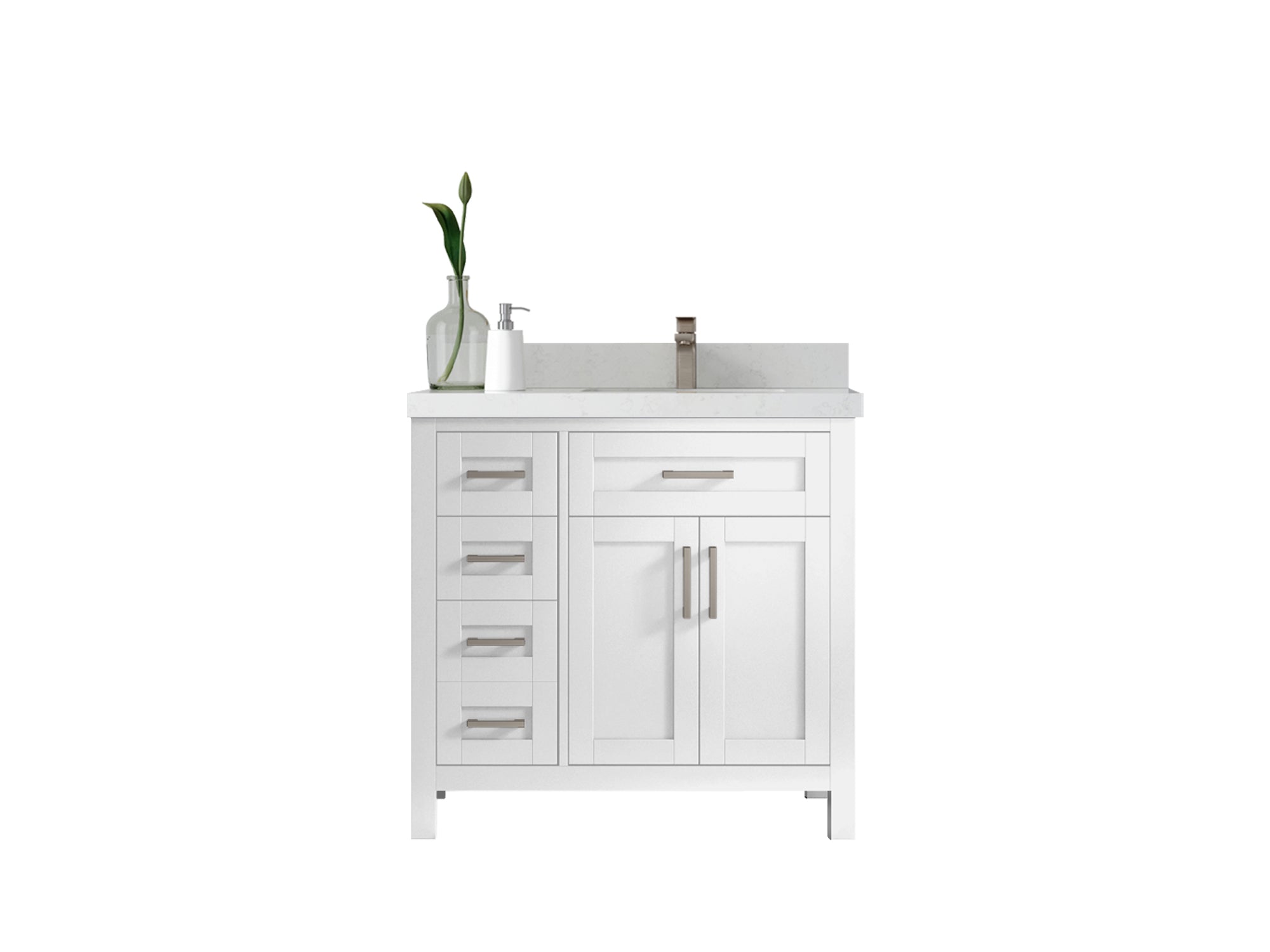 Cambridge 36 in. W x 22 in. D Right Offset Sink Bathroom Vanity - Willow Bath and Vanity