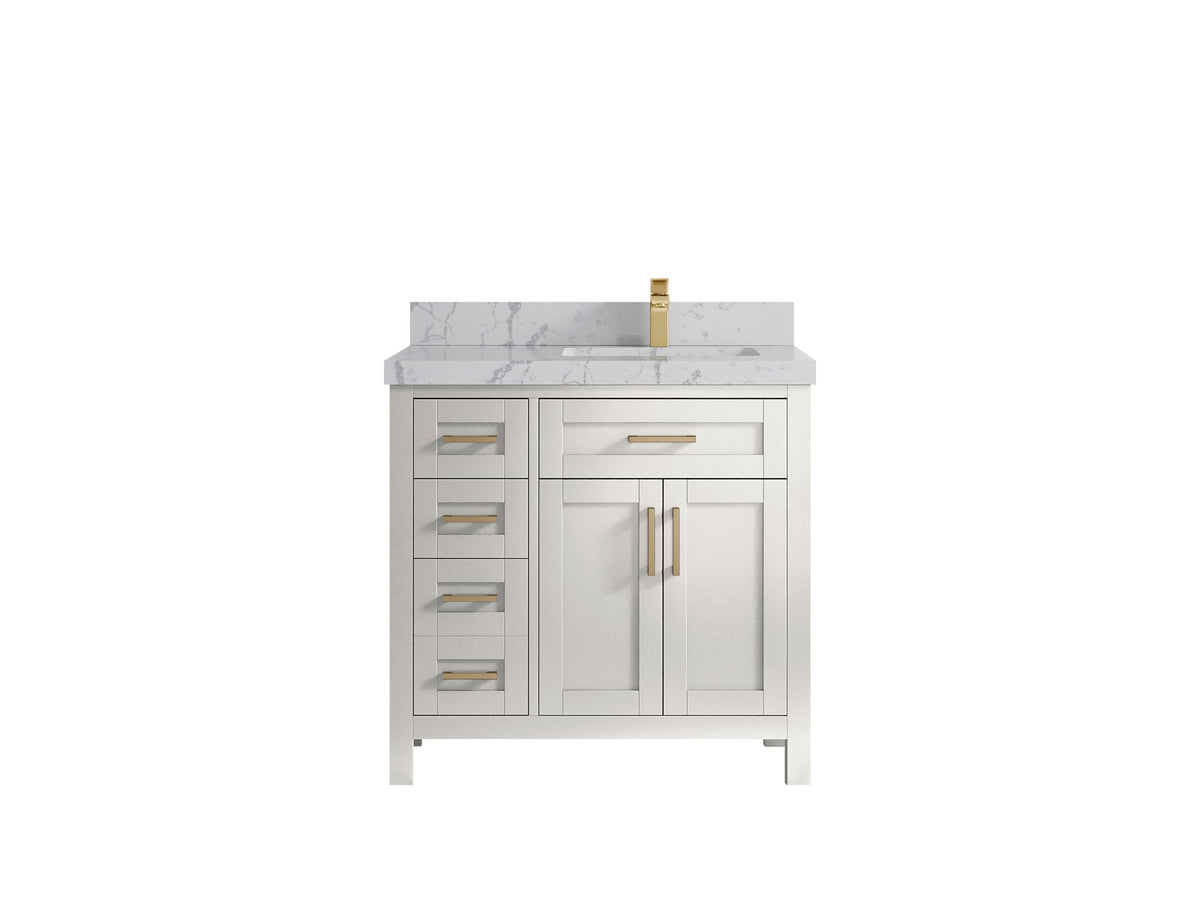 Cambridge 36 in. W x 22 in. D Right Offset Sink Bathroom Vanity - Willow Bath and Vanity