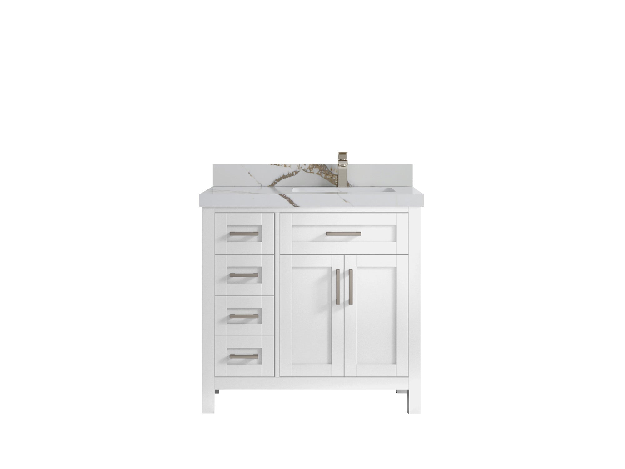 Cambridge 36 in. W x 22 in. D Right Offset Sink Bathroom Vanity - Willow Bath and Vanity