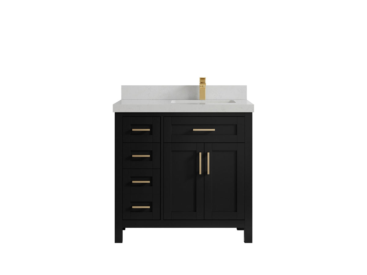 Cambridge 36 in. W x 22 in. D Right Offset Sink Bathroom Vanity - Willow Bath and Vanity