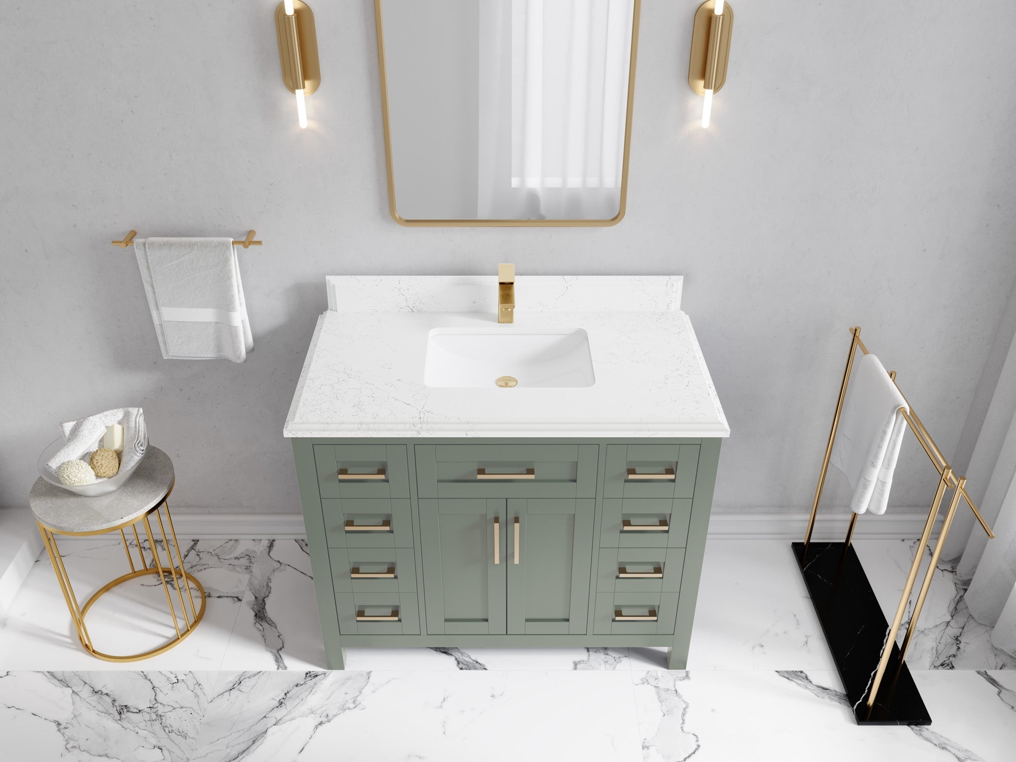 Cambridge 42 in. W x 22 in. D Single Sink Bathroom Vanity - Willow Bath and Vanity