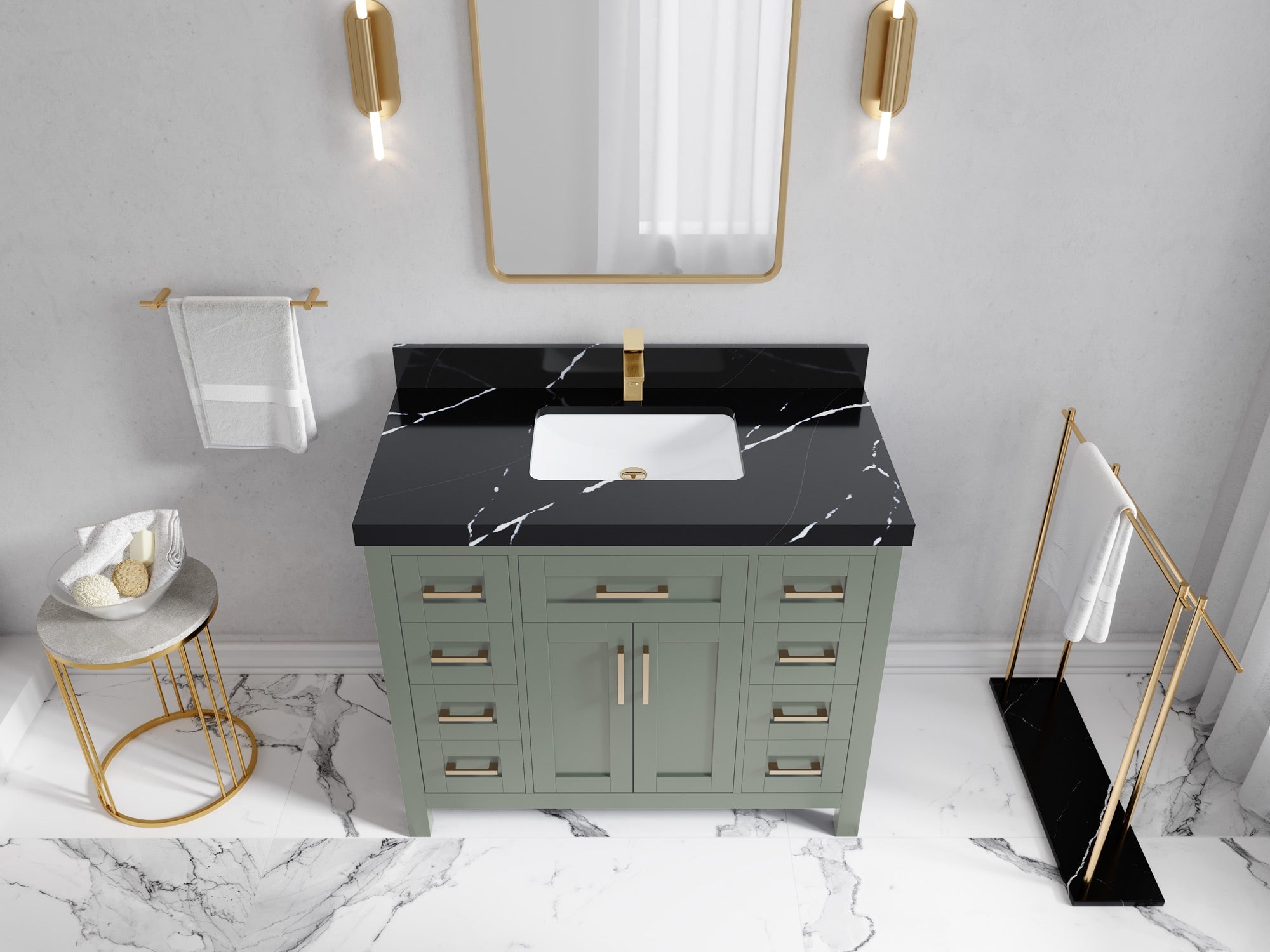 Cambridge 42 in. W x 22 in. D Single Sink Bathroom Vanity - Willow Bath and Vanity