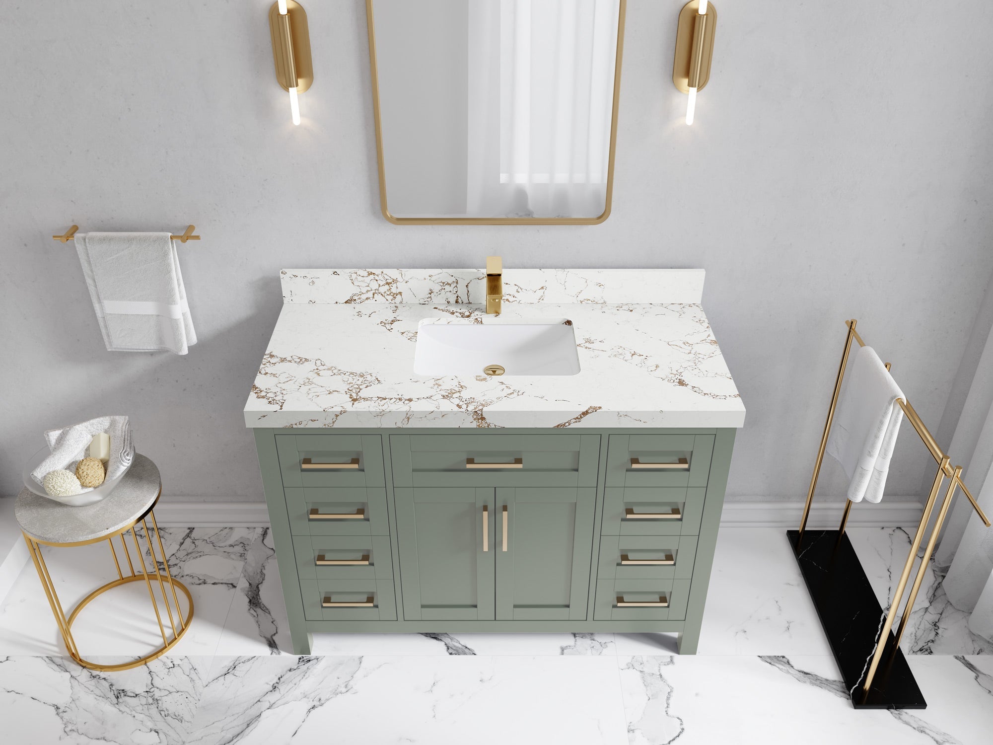 Cambridge 48 in. W x 22 in. D Single Sink Bathroom Vanity - Willow Bath and Vanity
