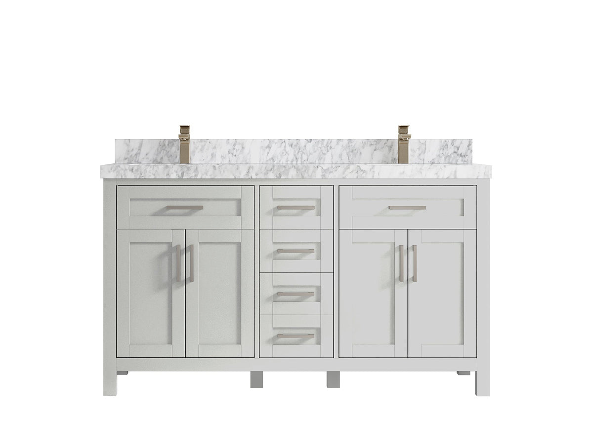 Cambridge 60 in. W x 22 in. D Double Sink Bathroom Vanity - Willow Bath and Vanity