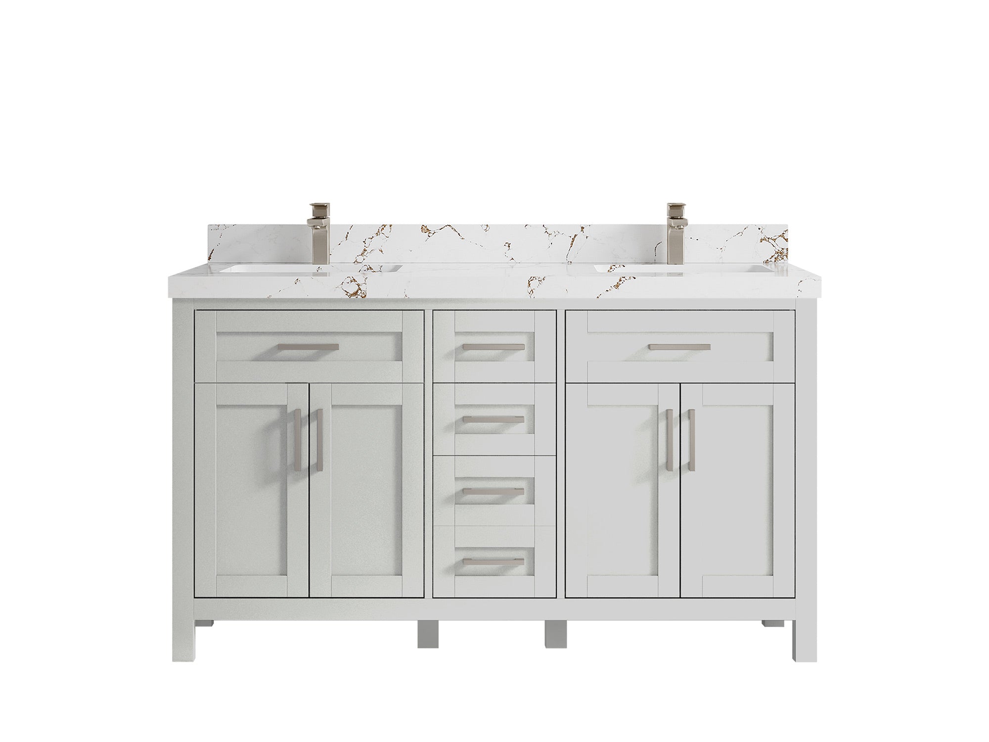 Cambridge 60 in. W x 22 in. D Double Sink Bathroom Vanity - Willow Bath and Vanity