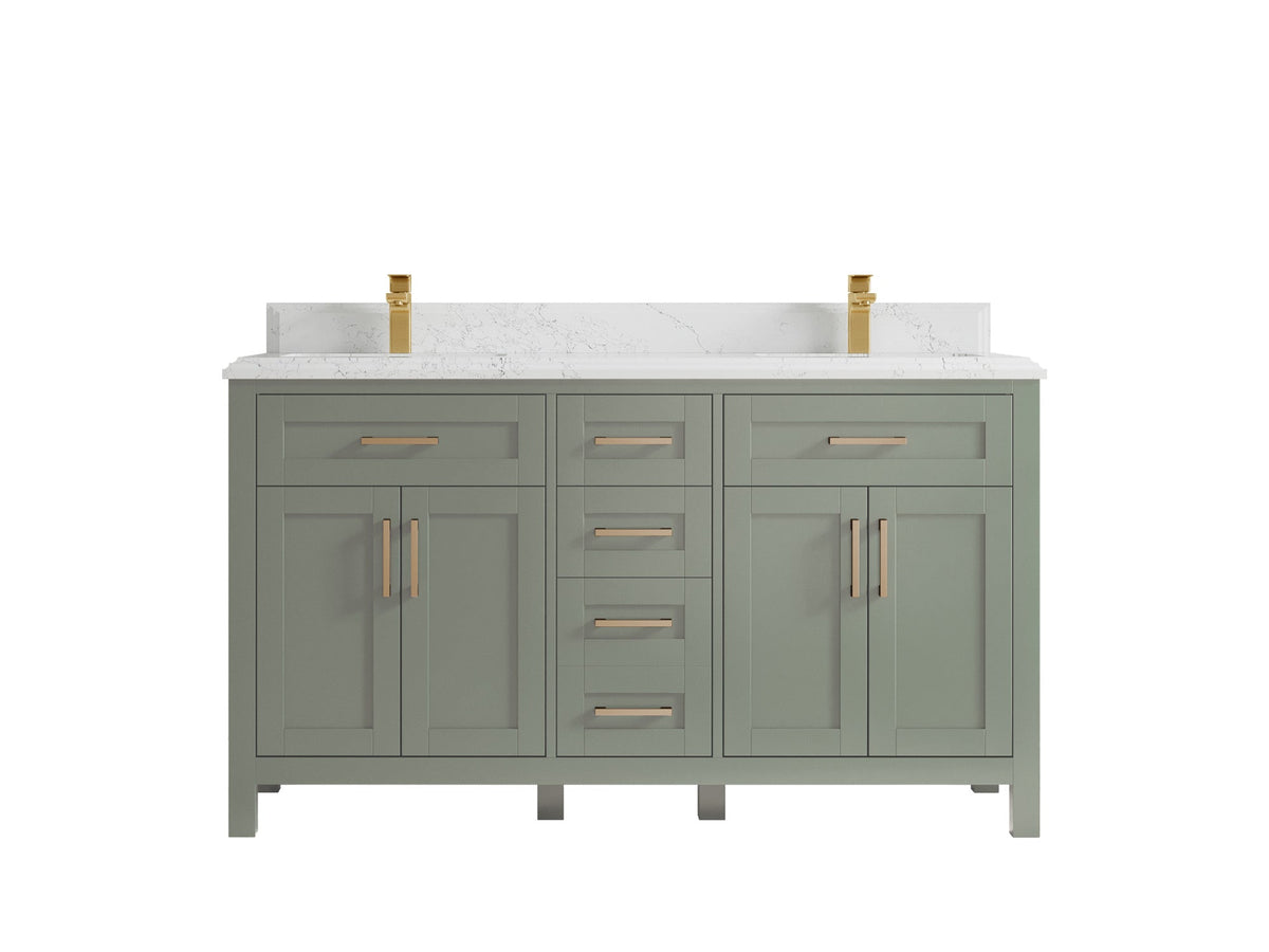 Cambridge 60 in. W x 22 in. D Double Sink Bathroom Vanity - Willow Bath and Vanity