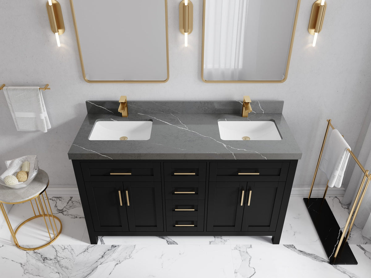 Cambridge 60 in. W x 22 in. D Double Sink Bathroom Vanity - Willow Bath and Vanity