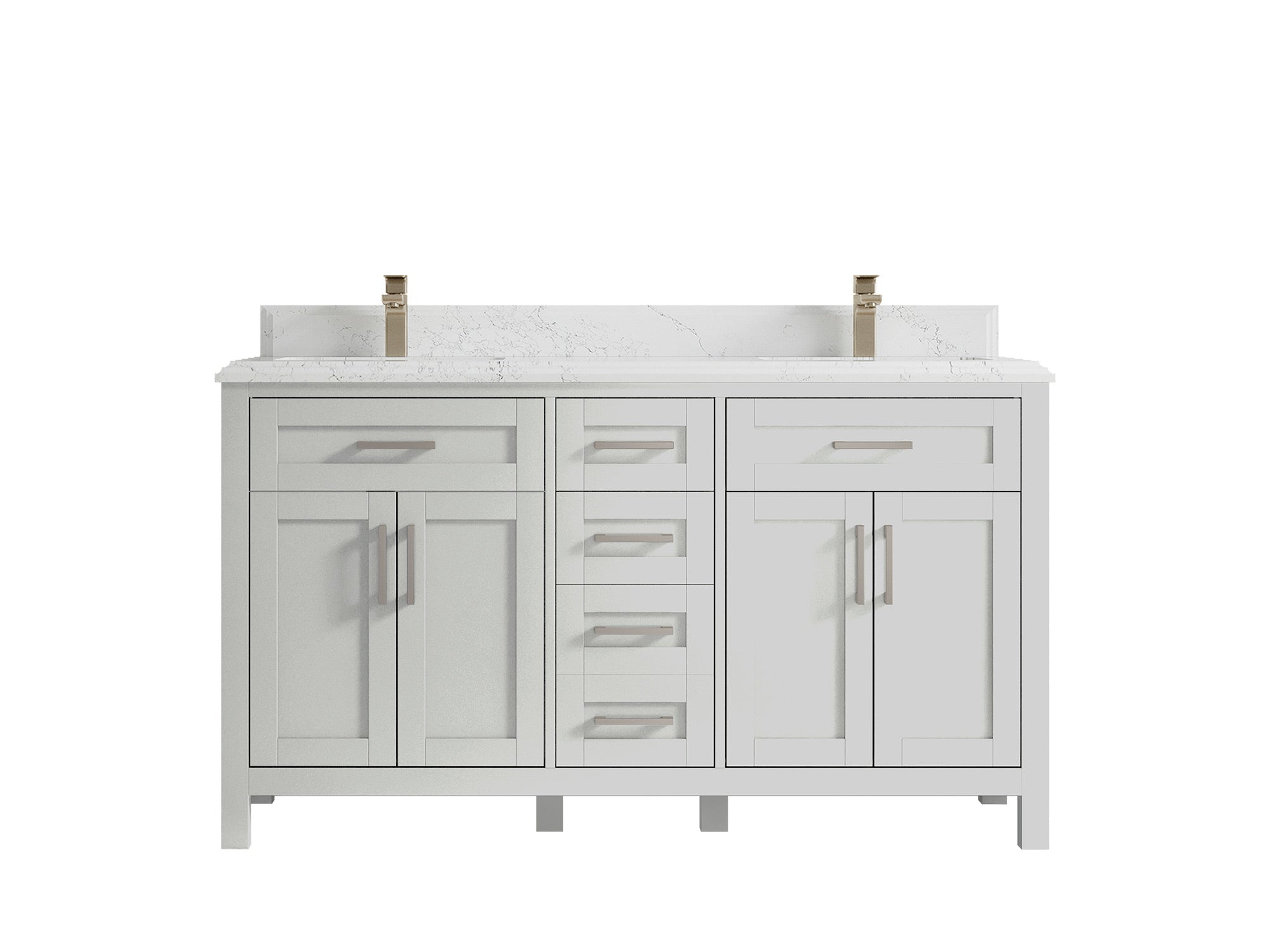 Cambridge 60 in. W x 22 in. D Double Sink Bathroom Vanity - Willow Bath and Vanity