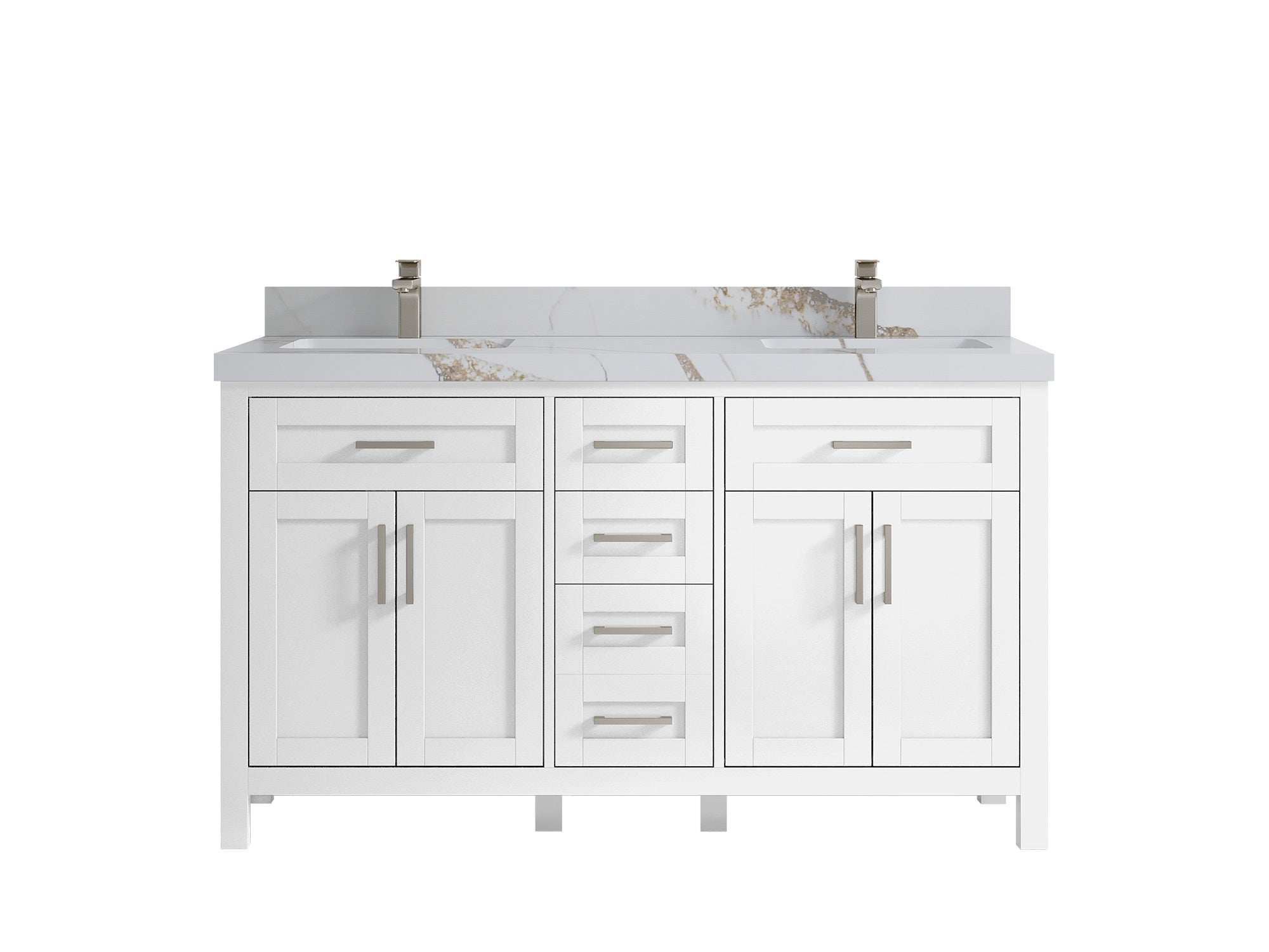 Cambridge 60 in. W x 22 in. D Double Sink Bathroom Vanity - Willow Bath and Vanity