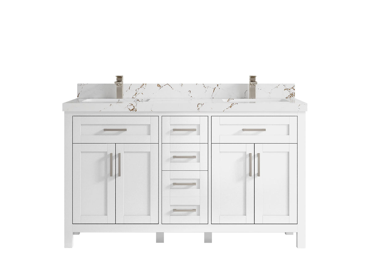 Cambridge 60 in. W x 22 in. D Double Sink Bathroom Vanity - Willow Bath and Vanity