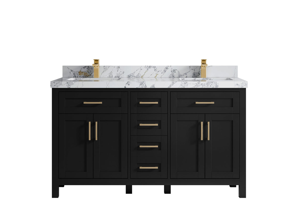Cambridge 60 in. W x 22 in. D Double Sink Bathroom Vanity - Willow Bath and Vanity