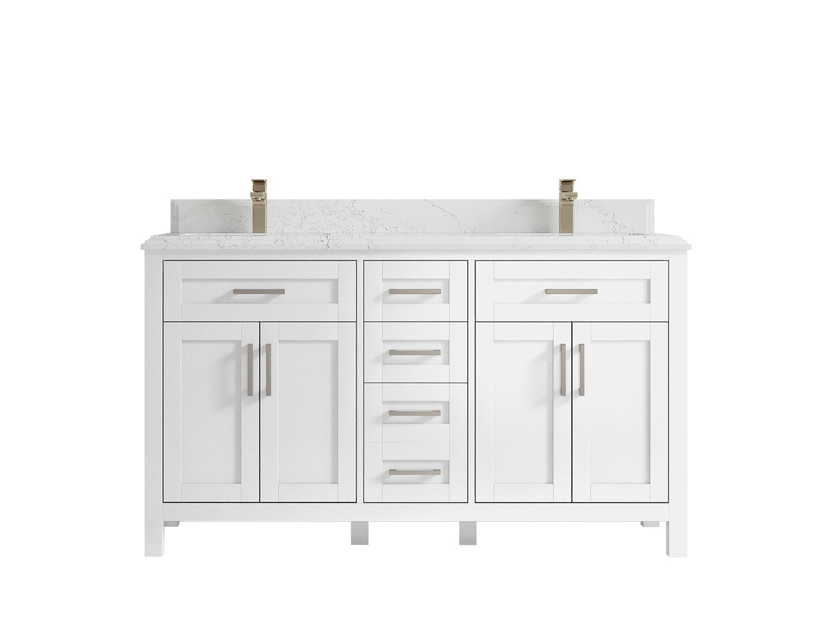 Cambridge 60 in. W x 22 in. D Double Sink Bathroom Vanity - Willow Bath and Vanity