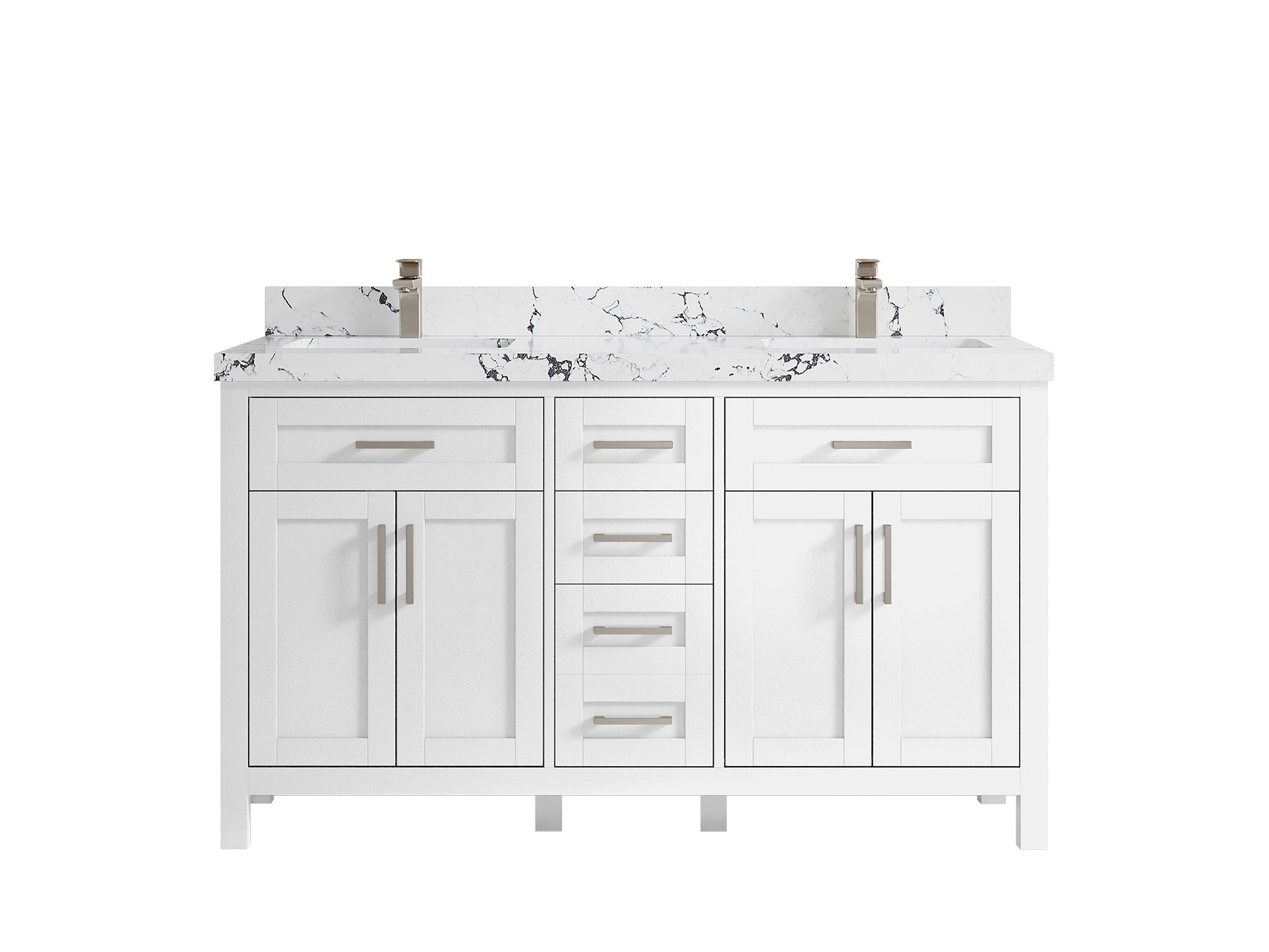 Cambridge 60 in. W x 22 in. D Double Sink Bathroom Vanity - Willow Bath and Vanity