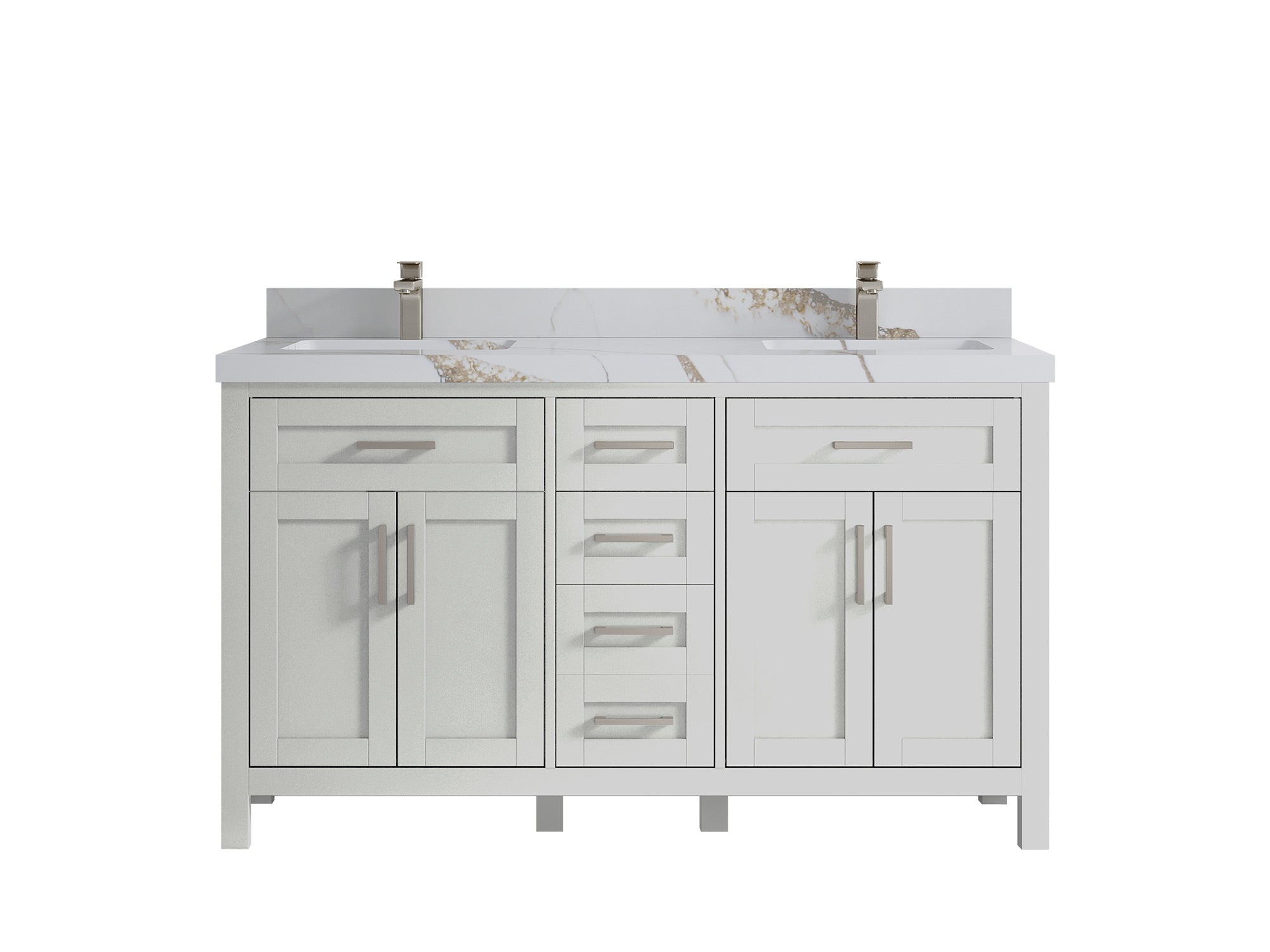 Cambridge 60 in. W x 22 in. D Double Sink Bathroom Vanity - Willow Bath and Vanity