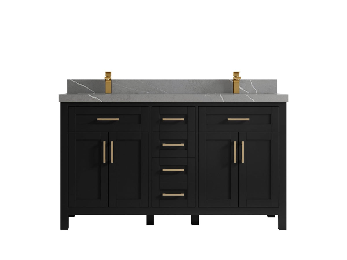 Cambridge 60 in. W x 22 in. D Double Sink Bathroom Vanity - Willow Bath and Vanity