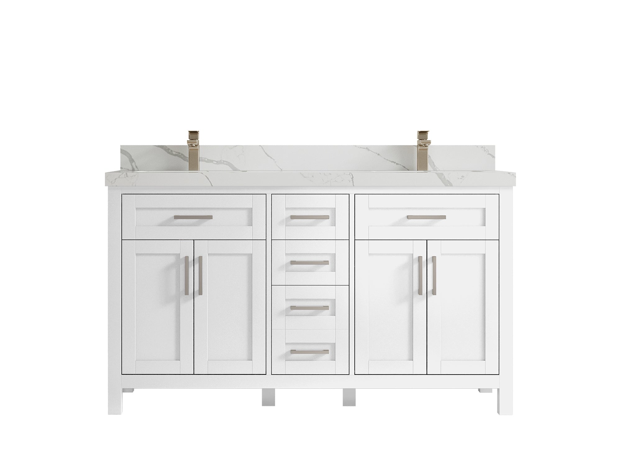 Cambridge 60 in. W x 22 in. D Double Sink Bathroom Vanity - Willow Bath and Vanity