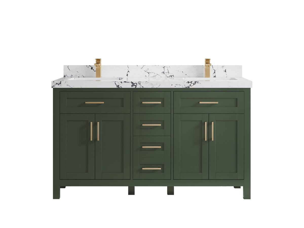 Cambridge 60 in. W x 22 in. D Double Sink Bathroom Vanity - Willow Bath and Vanity