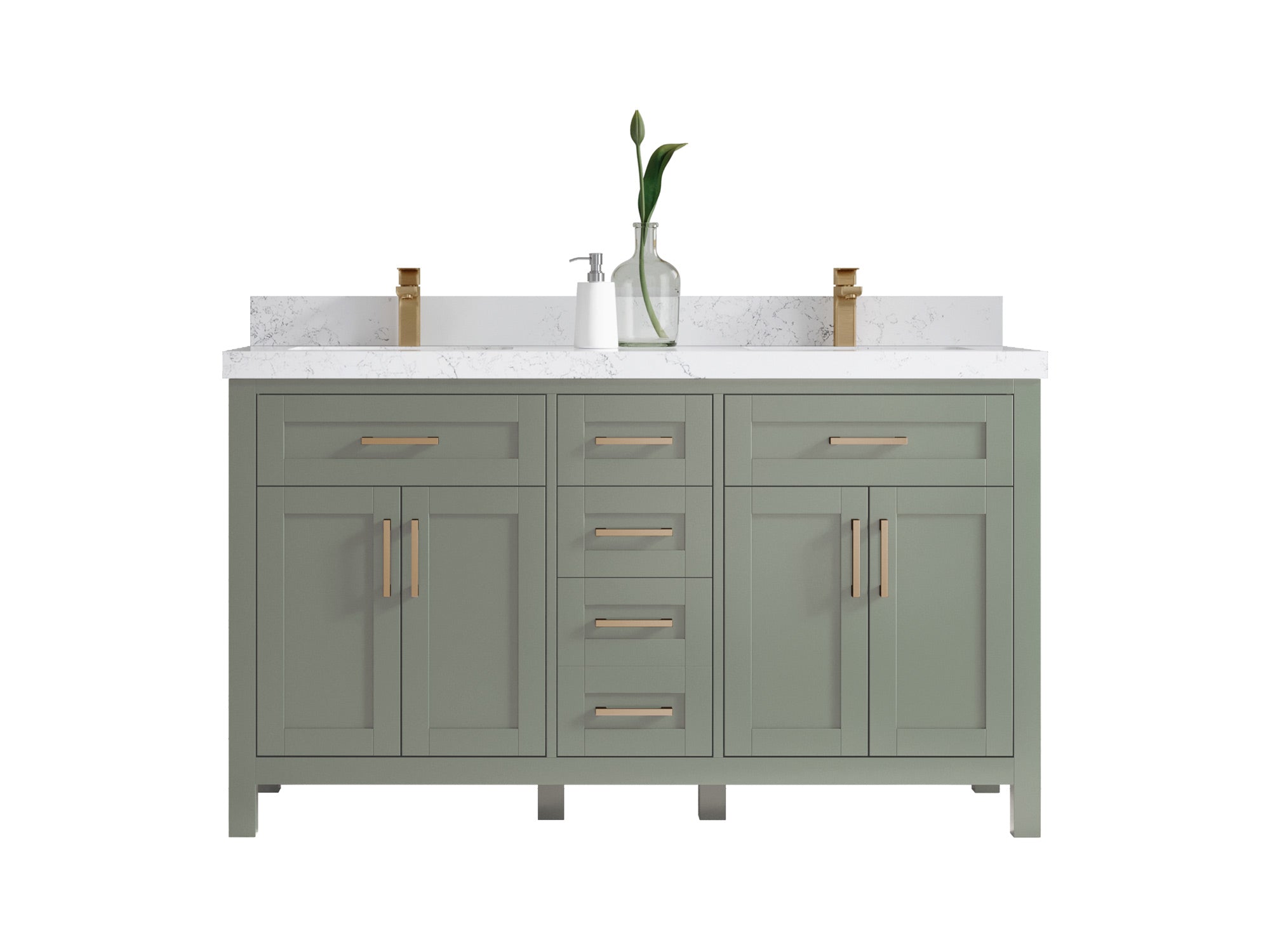 Cambridge 60 in. W x 22 in. D Double Sink Bathroom Vanity - Willow Bath and Vanity