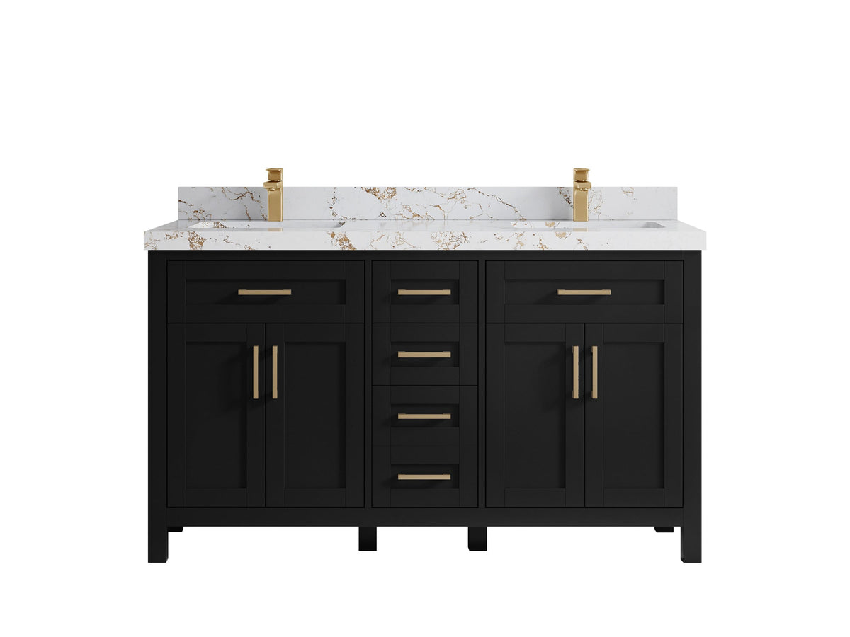 Cambridge 60 in. W x 22 in. D Double Sink Bathroom Vanity - Willow Bath and Vanity