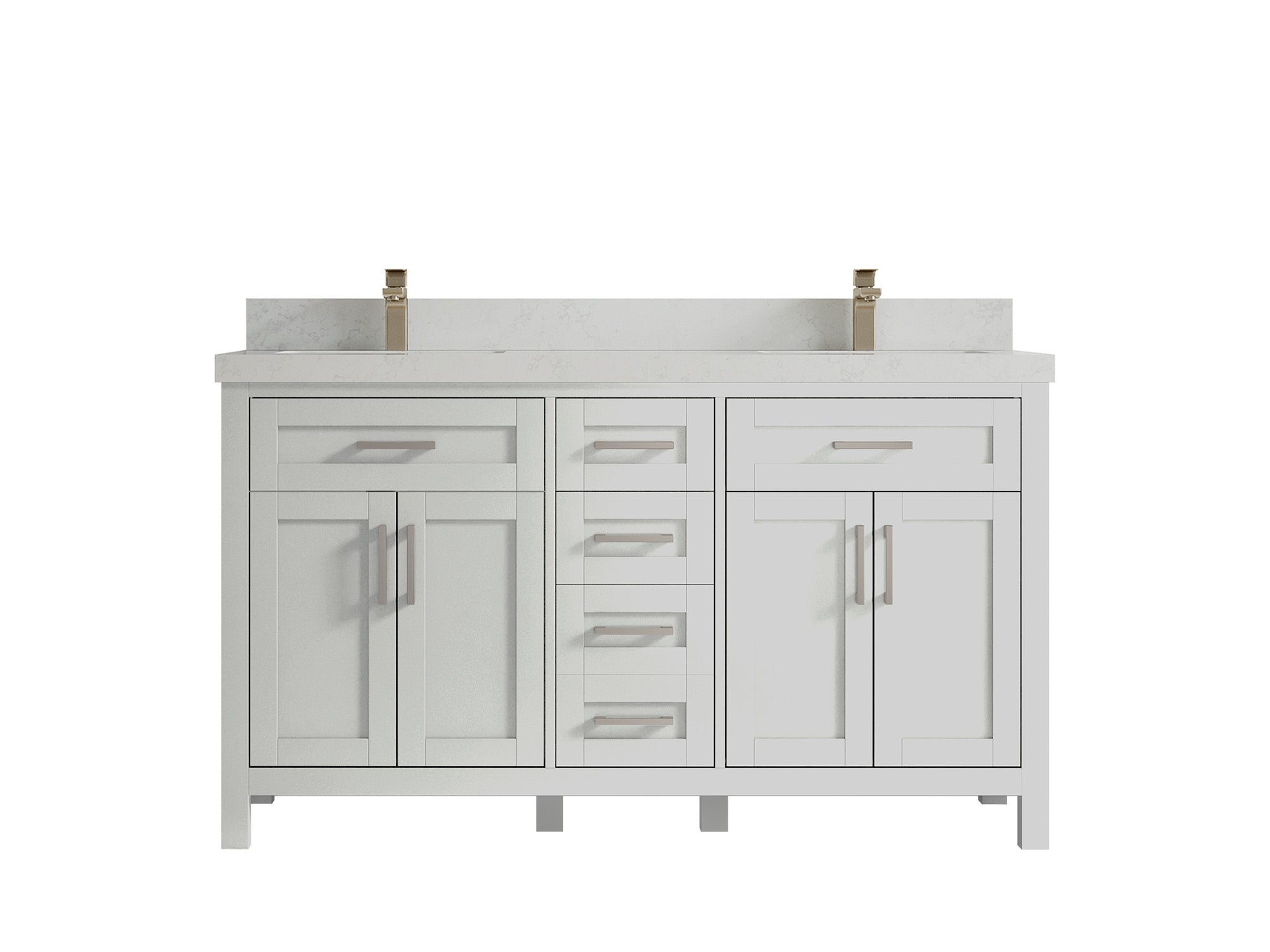Cambridge 60 in. W x 22 in. D Double Sink Bathroom Vanity - Willow Bath and Vanity