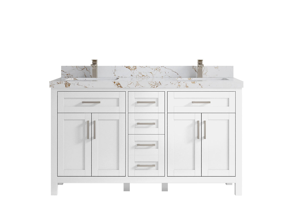 Cambridge 60 in. W x 22 in. D Double Sink Bathroom Vanity - Willow Bath and Vanity