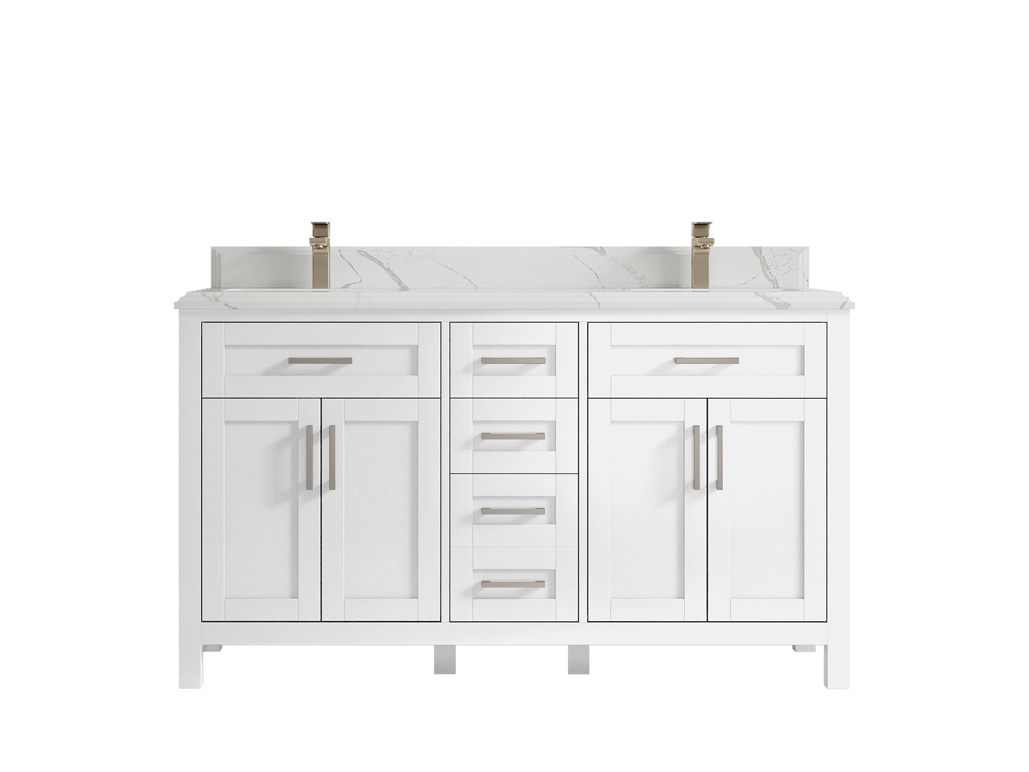 Cambridge 60 in. W x 22 in. D Double Sink Bathroom Vanity - Willow Bath and Vanity