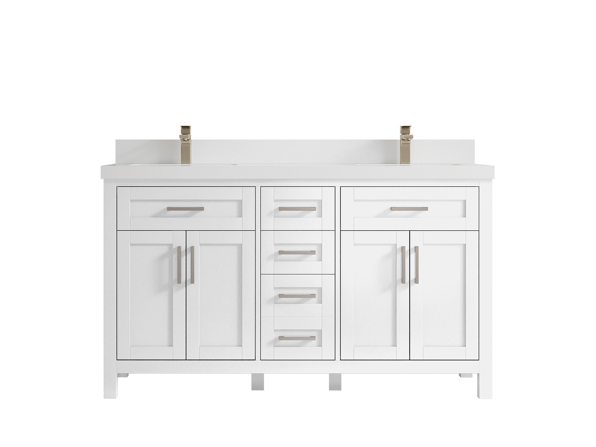 Cambridge 60 in. W x 22 in. D Double Sink Bathroom Vanity - Willow Bath and Vanity