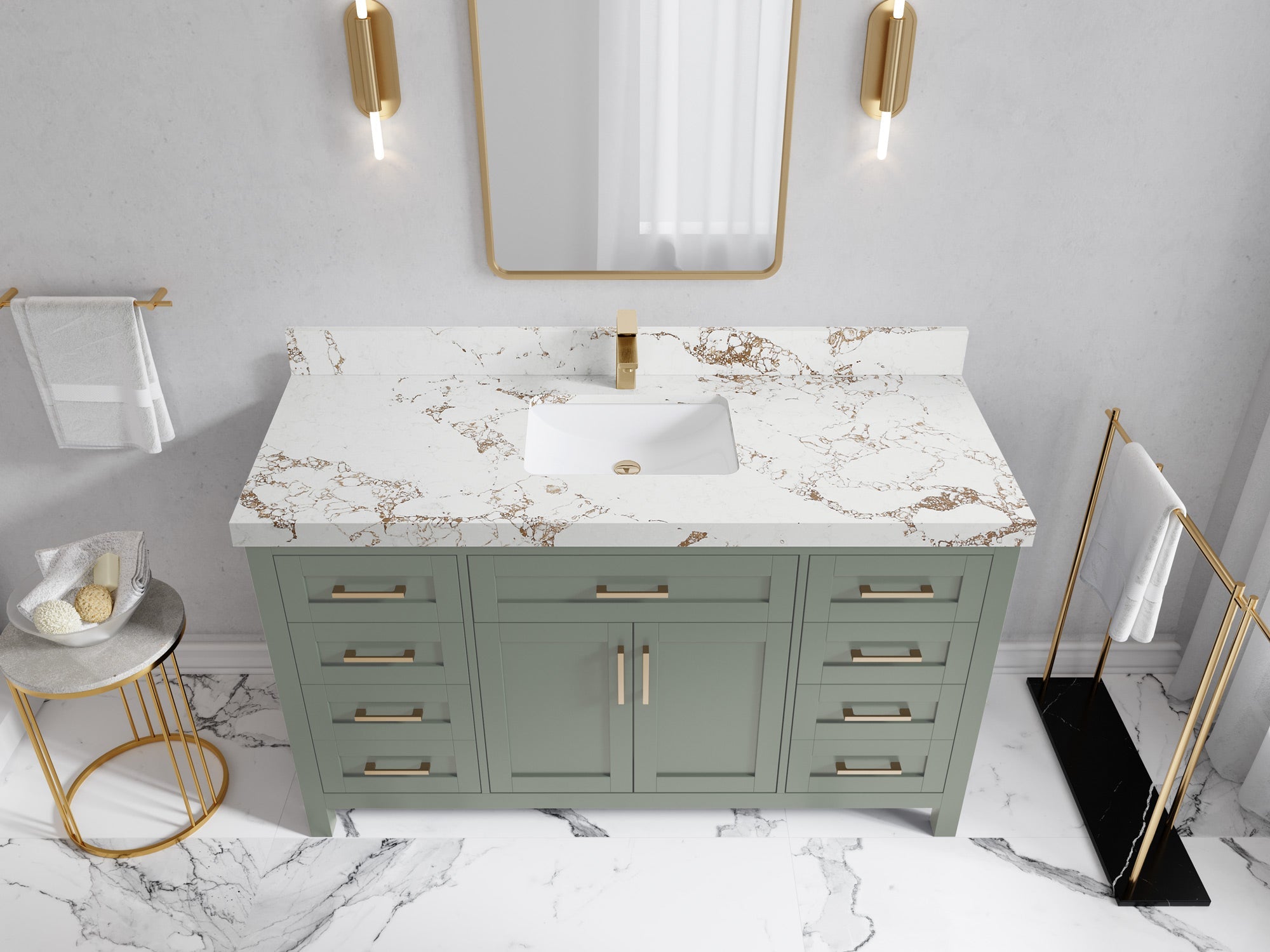 Cambridge 60 in. W x 22 in. D Single Sink Bathroom Vanity - Willow Bath and Vanity