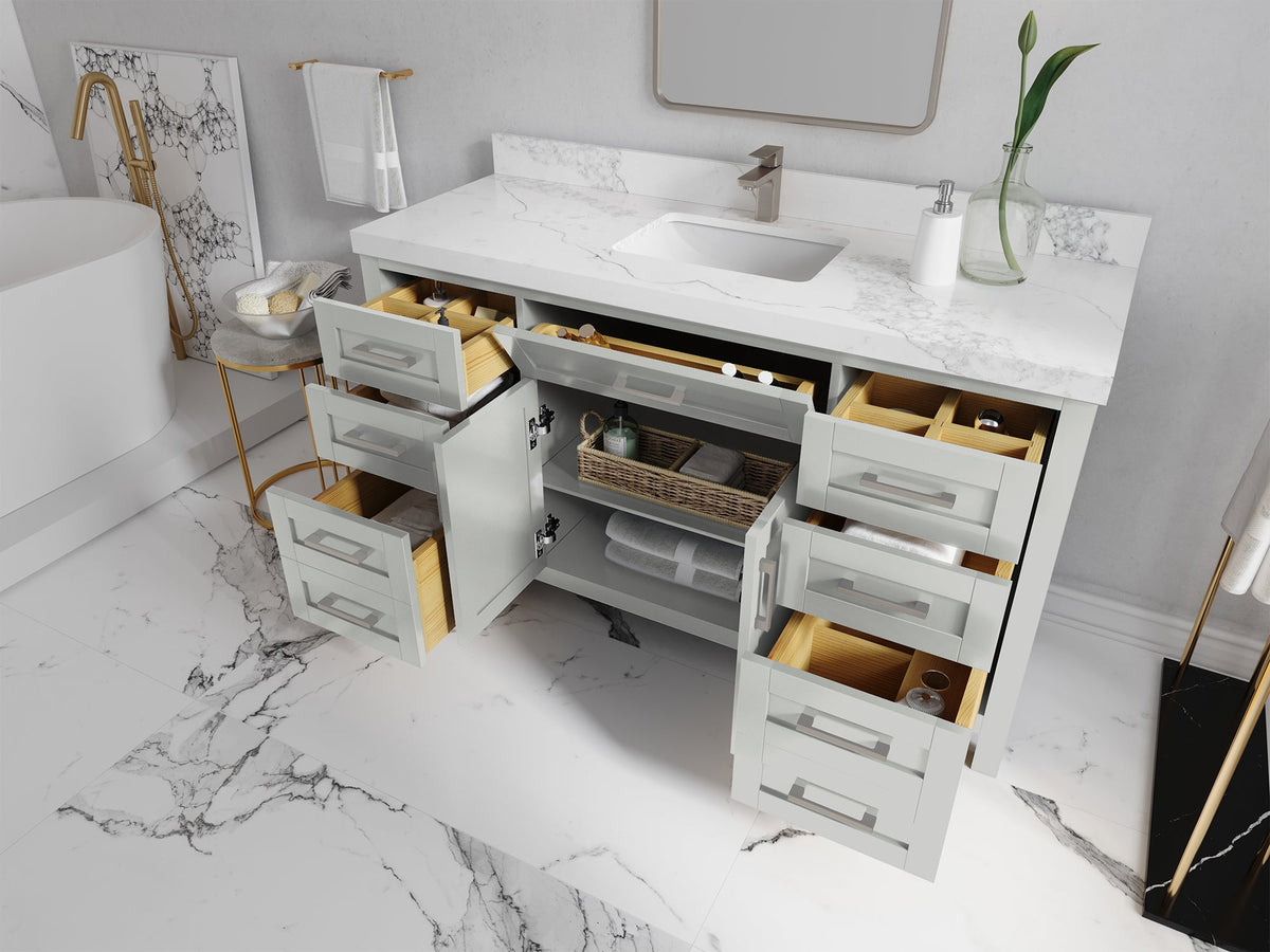 Cambridge 60 in. W x 22 in. D Single Sink Bathroom Vanity - Willow Bath and Vanity
