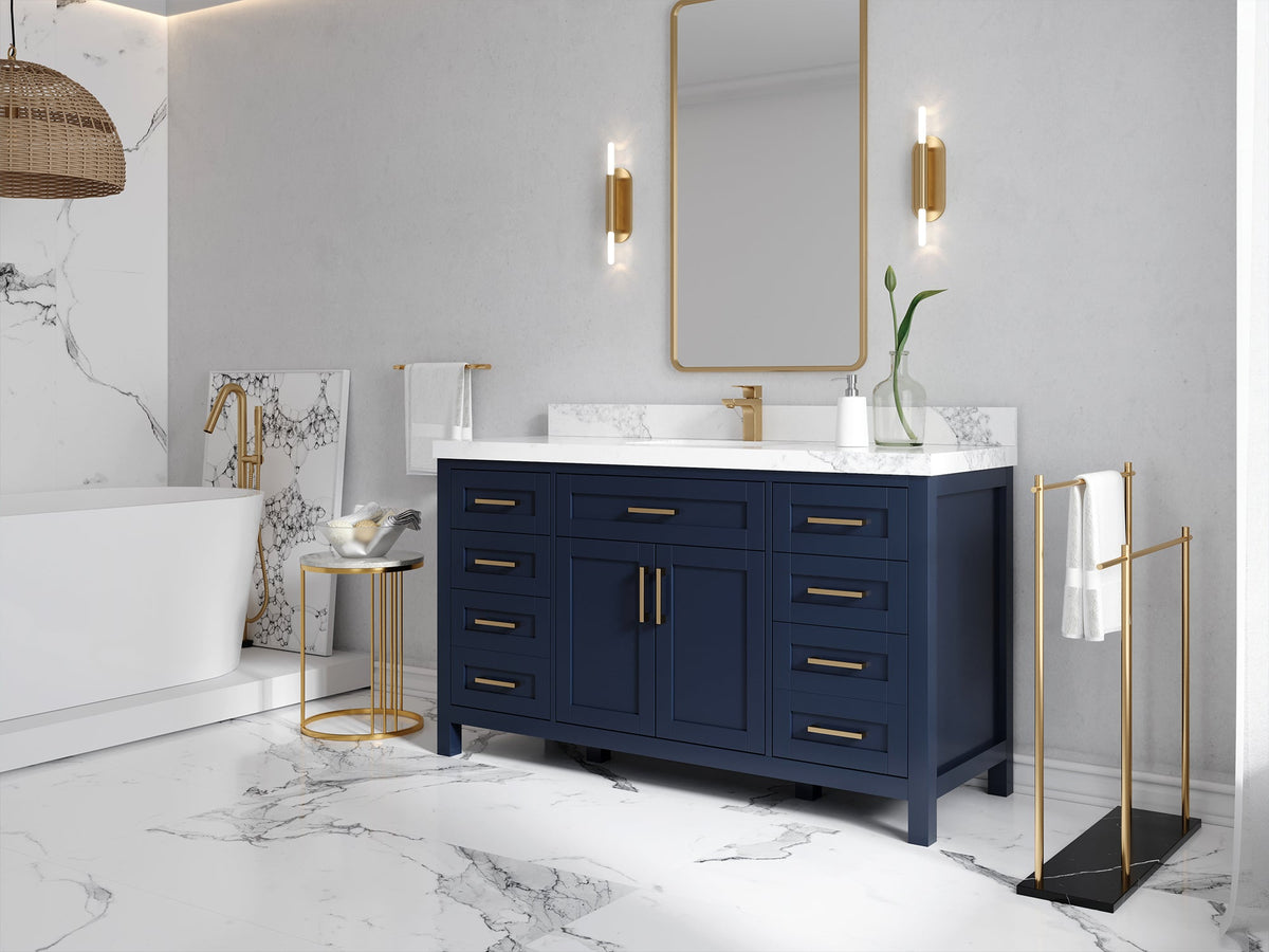 Cambridge 60 in. W x 22 in. D Single Sink Bathroom Vanity - Willow Bath and Vanity