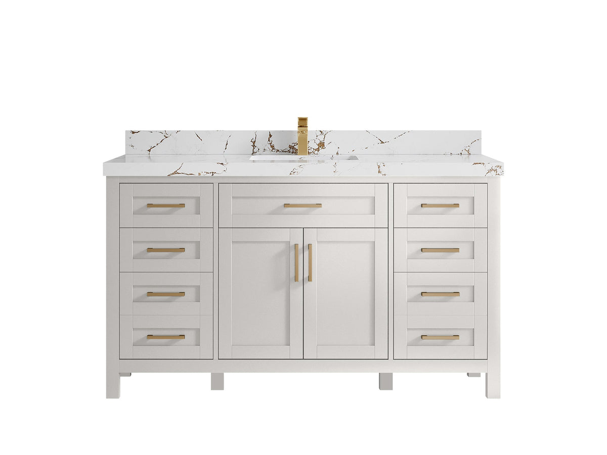 Cambridge 60 in. W x 22 in. D Single Sink Bathroom Vanity - Willow Bath and Vanity
