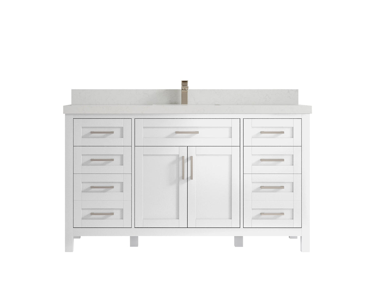 Cambridge 60 in. W x 22 in. D Single Sink Bathroom Vanity - Willow Bath and Vanity