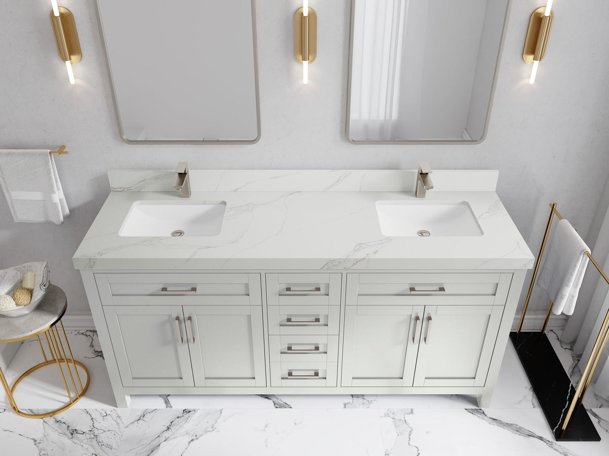 Cambridge 72 in. W x 22 in. D Double Sink Bathroom Vanity - Willow Bath and Vanity