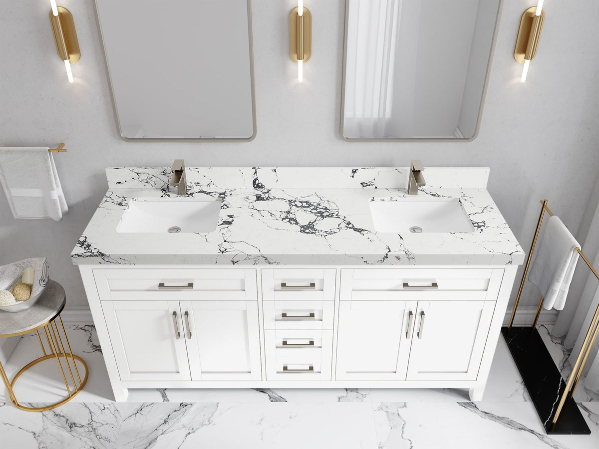 Cambridge 72 in. W x 22 in. D Double Sink Bathroom Vanity - Willow Bath and Vanity
