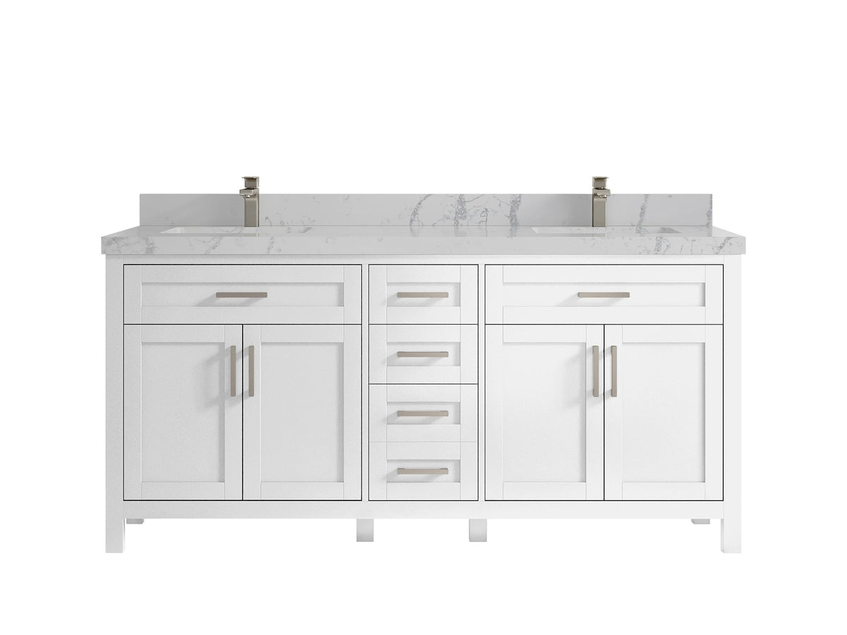 Cambridge 72 in. W x 22 in. D Double Sink Bathroom Vanity - Willow Bath and Vanity