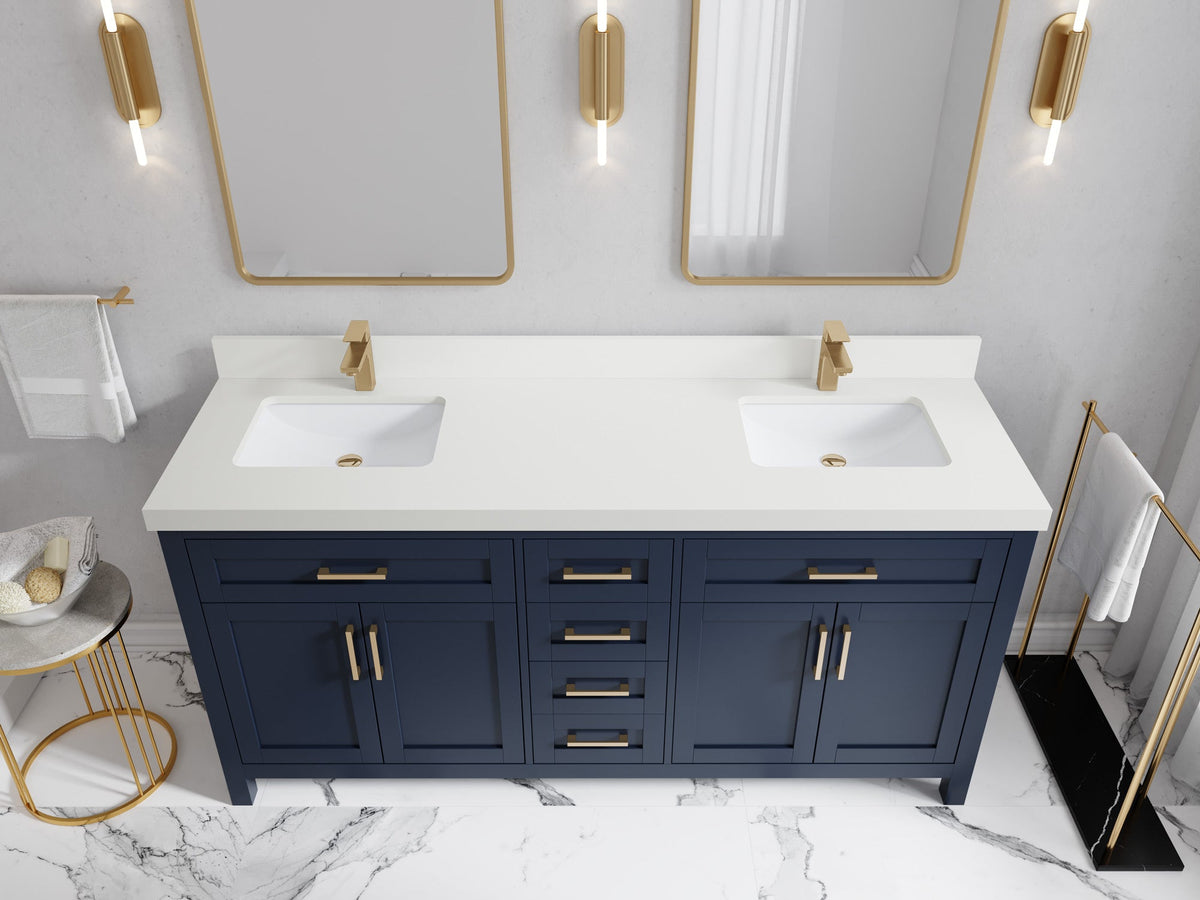 Cambridge 72 in. W x 22 in. D Double Sink Bathroom Vanity - Willow Bath and Vanity