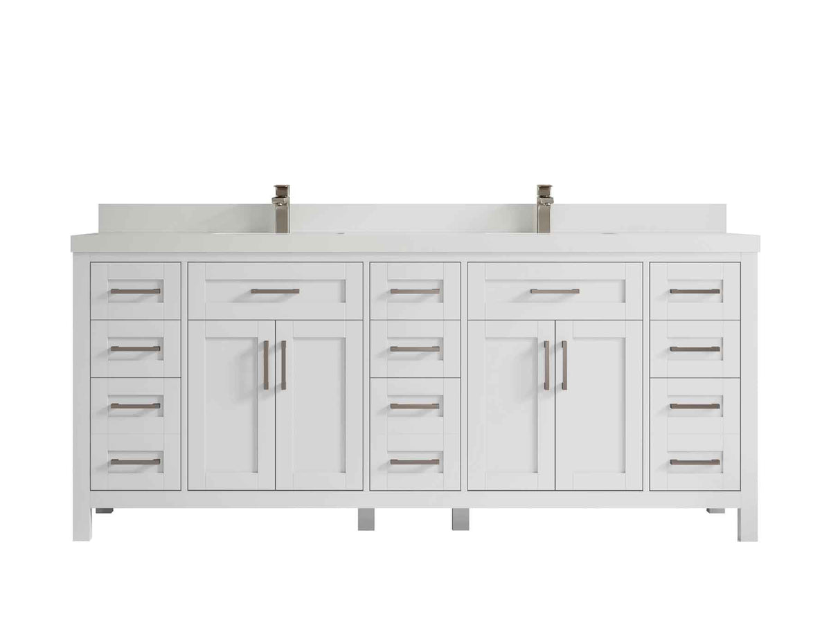 Cambridge 80 in. W x 22 in. D Double Sink Bathroom Vanity - Willow Bath and Vanity