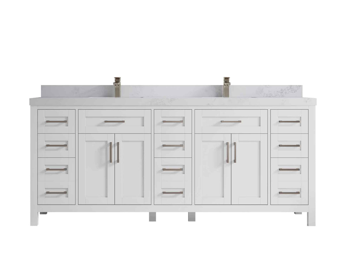 Cambridge 80 in. W x 22 in. D Double Sink Bathroom Vanity - Willow Bath and Vanity
