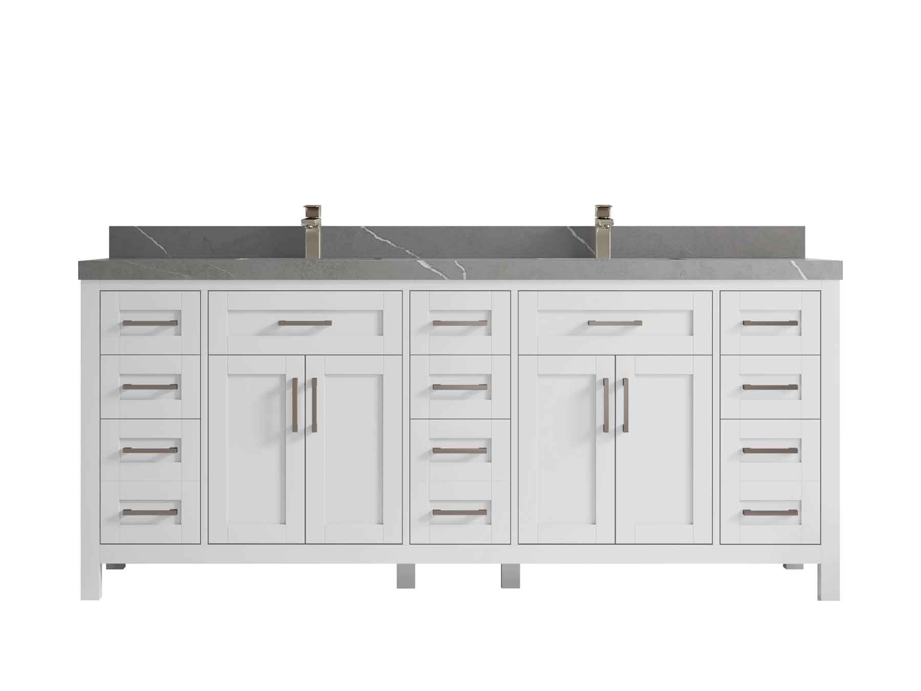 Cambridge 80 in. W x 22 in. D Double Sink Bathroom Vanity - Willow Bath and Vanity