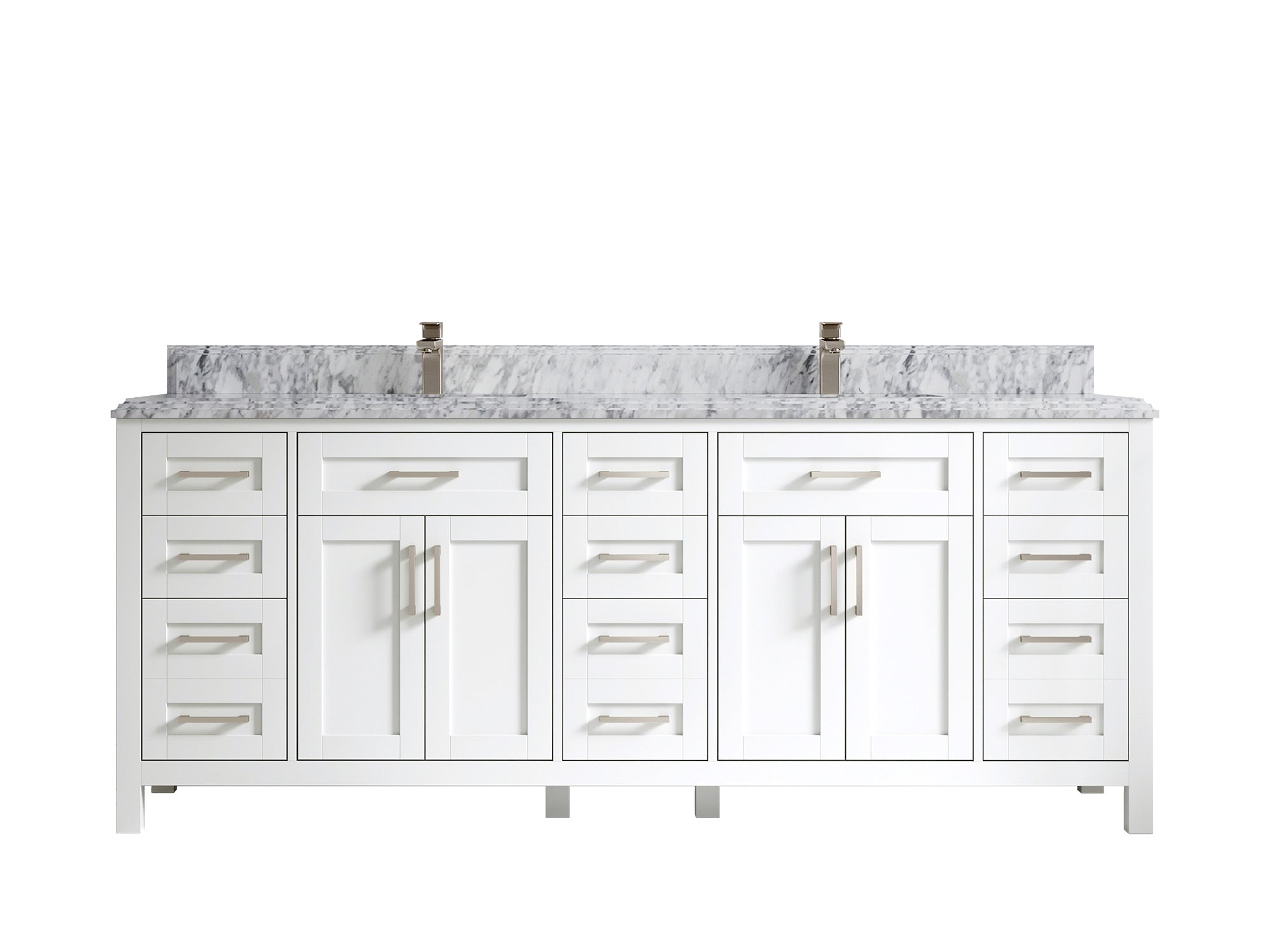 Cambridge 84 in. W x 22 in. D Double Sink Bathroom Vanity - Willow Bath and Vanity