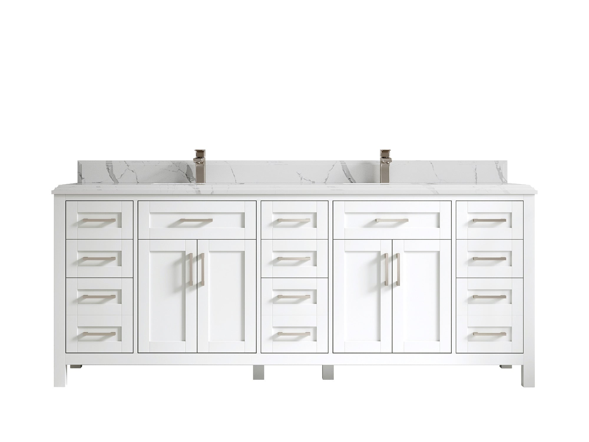 Cambridge 84 in. W x 22 in. D Double Sink Bathroom Vanity - Willow Bath and Vanity